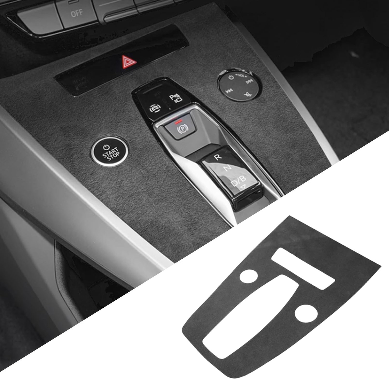 Flanellen bedieningspaneel voor Audi Q4 Etron - Zwart