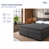24-Bedding - Duopak Jersey Topper Hoeslaken - 70x200 cm - Antraciet - Elastaan – Extra Zacht - 5 t/m 15 cm hoogte - 2stuks