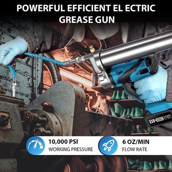 Accu-vetspuit, 10000 PSI-vetspuit Op batterijen werkende elektrische — afbeelding 5