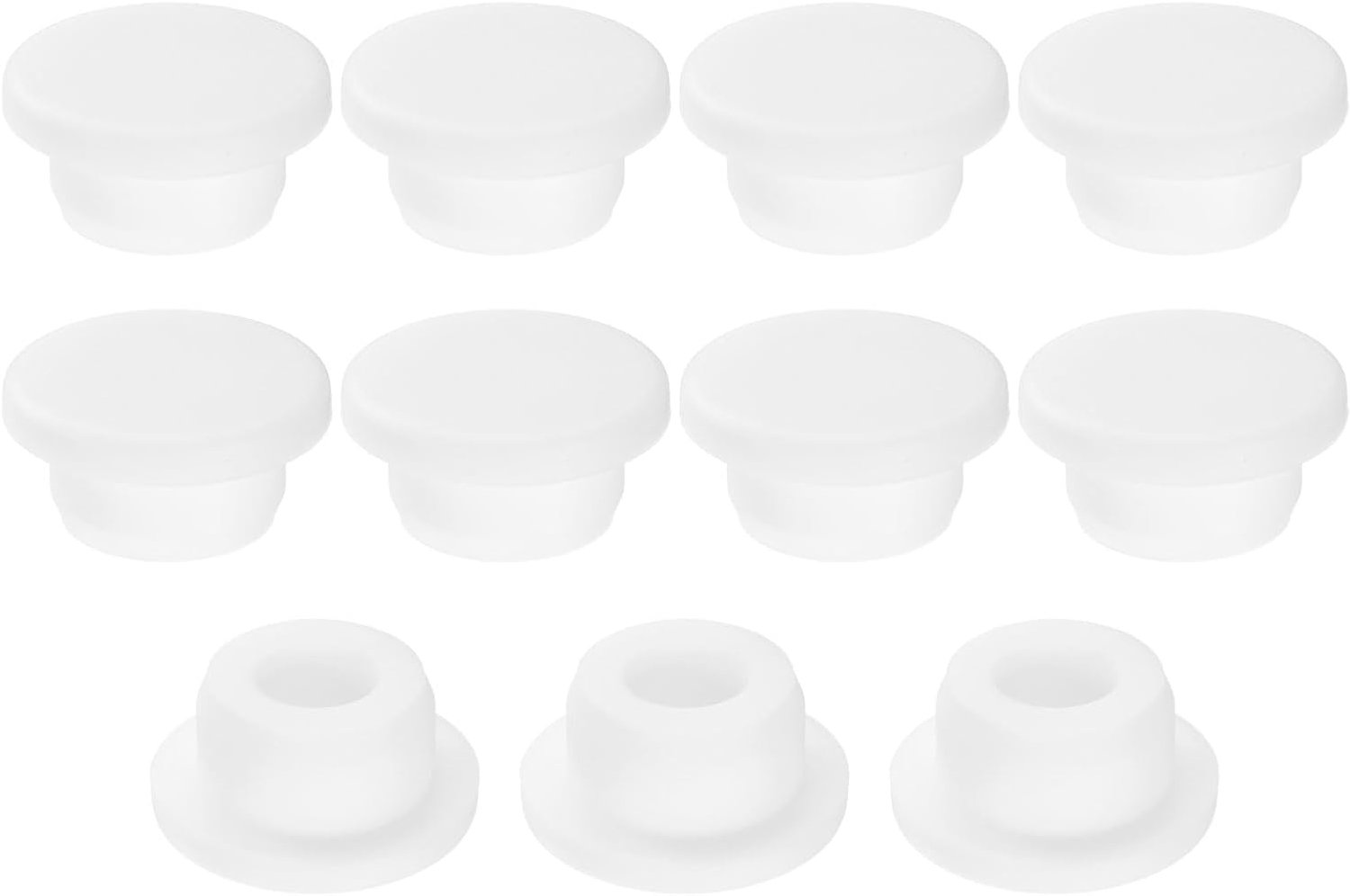 Siliconen gatstoppen 29 mm - 11 stuks wit - Binnendiameter 21 mm - Geschikt voor 20 mm gaten - ServiceTopper