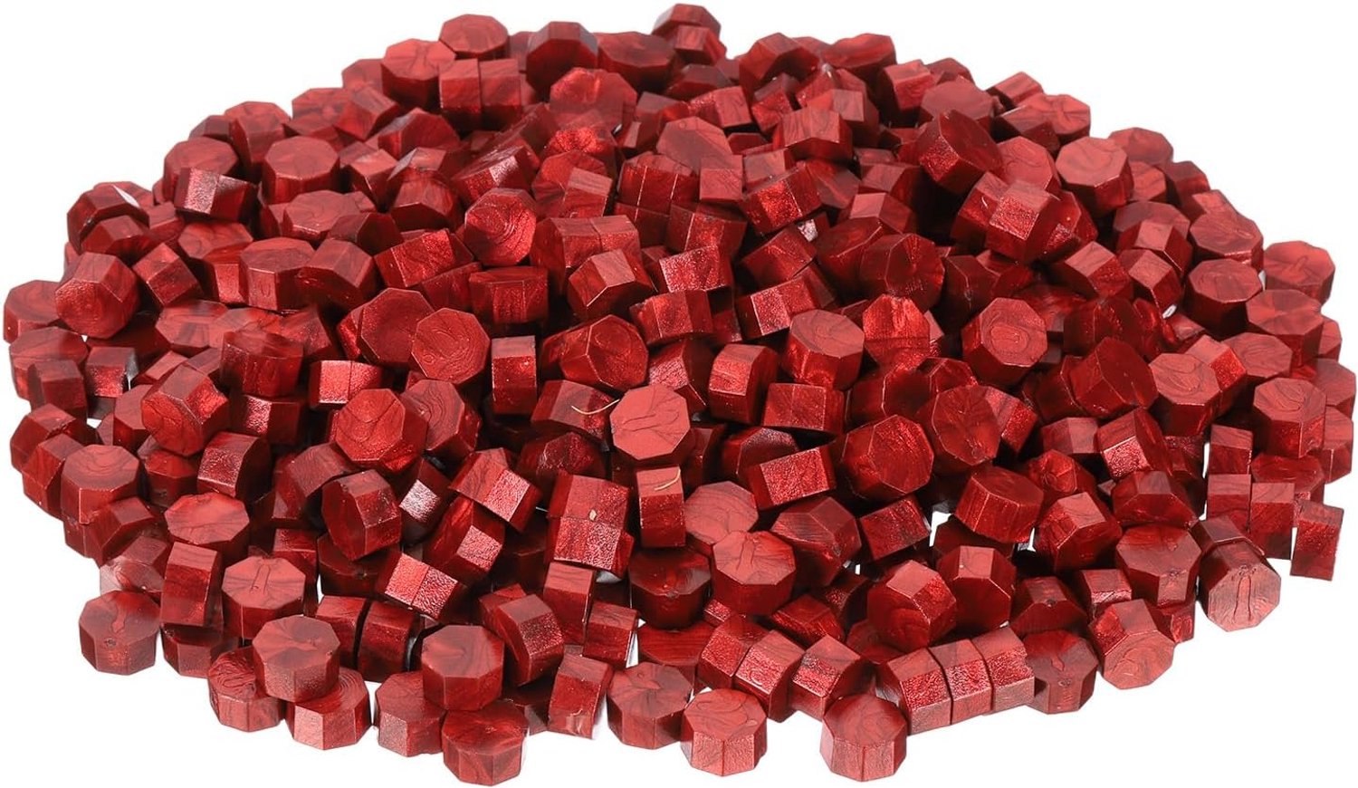 Zegelwasballen 9 x 5 mm - dieprood - 520 stuks - voor stempelverzegeling en doe-het-zelf handwerk - ServiceTopper
