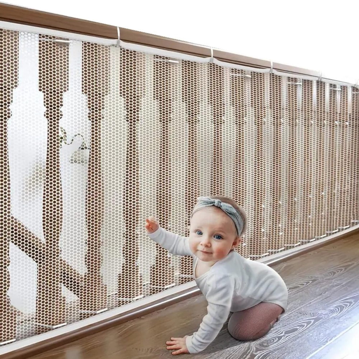 Veiligheidsnet 1-360°- bescherming - Trapvalbescherming - Balustrade - Balkon - Hek - Veilige speelomgeving voor kinderen - Kindveiligheidsnet