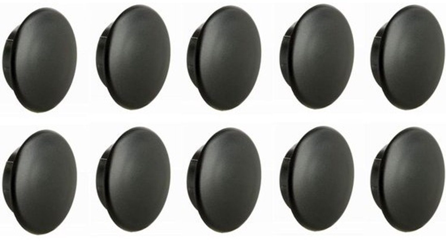 Ronde Plastic Pluggen - Gat Deksel Stoppers - Gaten Afdekken - Zelfklevend en Flexibel - D=15-20mm L=3mm - Zwart