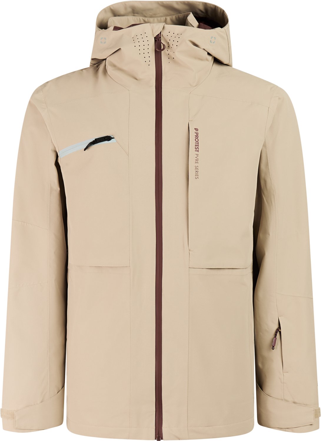 Protest PRTBennie Skijas Heren Waterkolom 20K Skipasvak Winterjas Beige