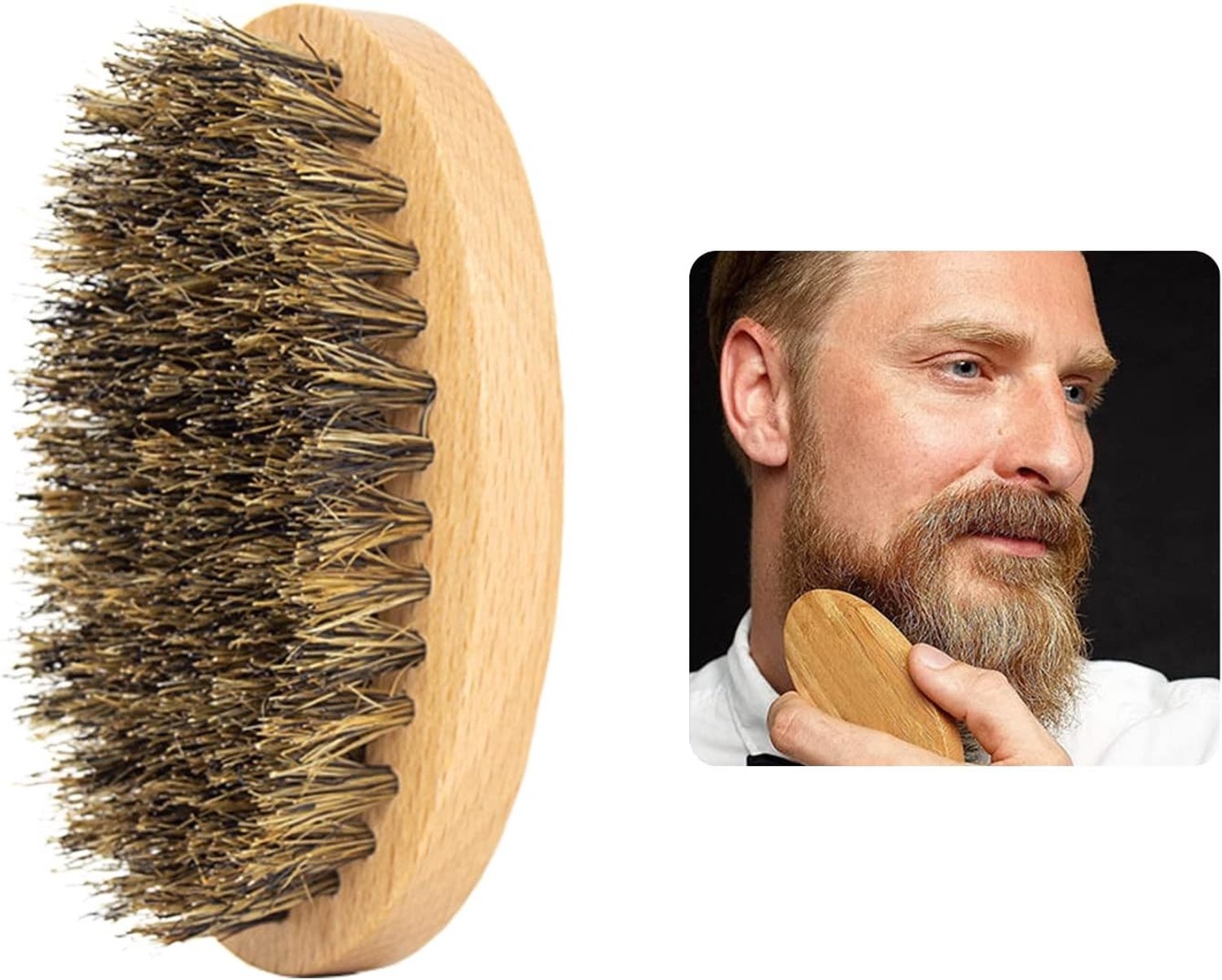 Baardborstel - Hout - N.v.t. - Borstel met Wilde Zwijnenharen - Voor Mannen