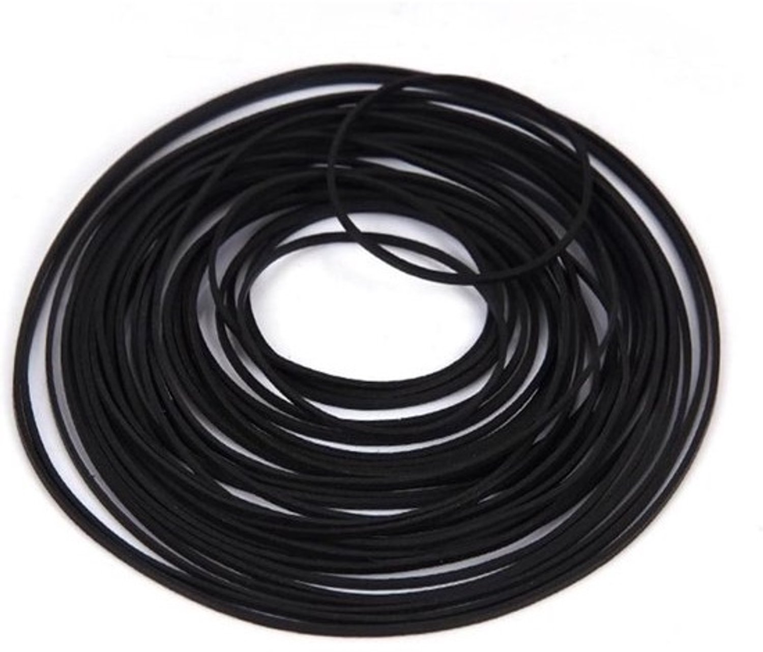 Aandrijfriem Cassette Deck - Platte Riem - Apparaten Repareren - Duurzaam Rubber - 40-60-1.5mm - Zwart