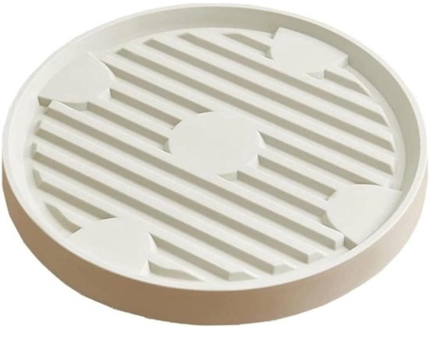 Plantenwagen met wieltjes - Rolstandaard Potten - Planten Verplaatsen - Wateropvang Schotel - 11 inch - Beige