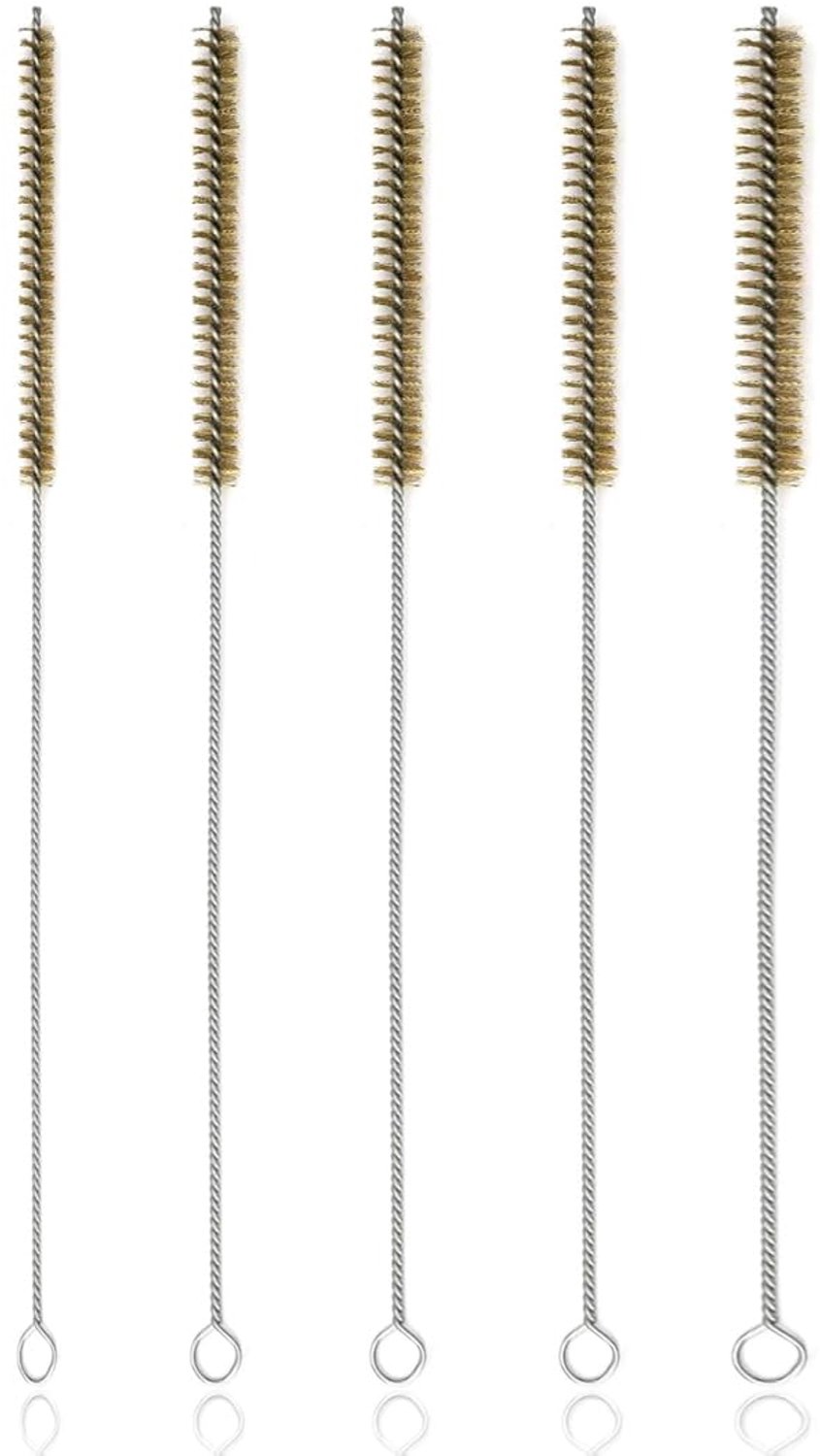 5 Piece Brass Tube Cleaning Brush Set with Wire Brush, Brass Polishing Tools, Wire Brush for Tube Cleaning Cylinder - ShopVlot