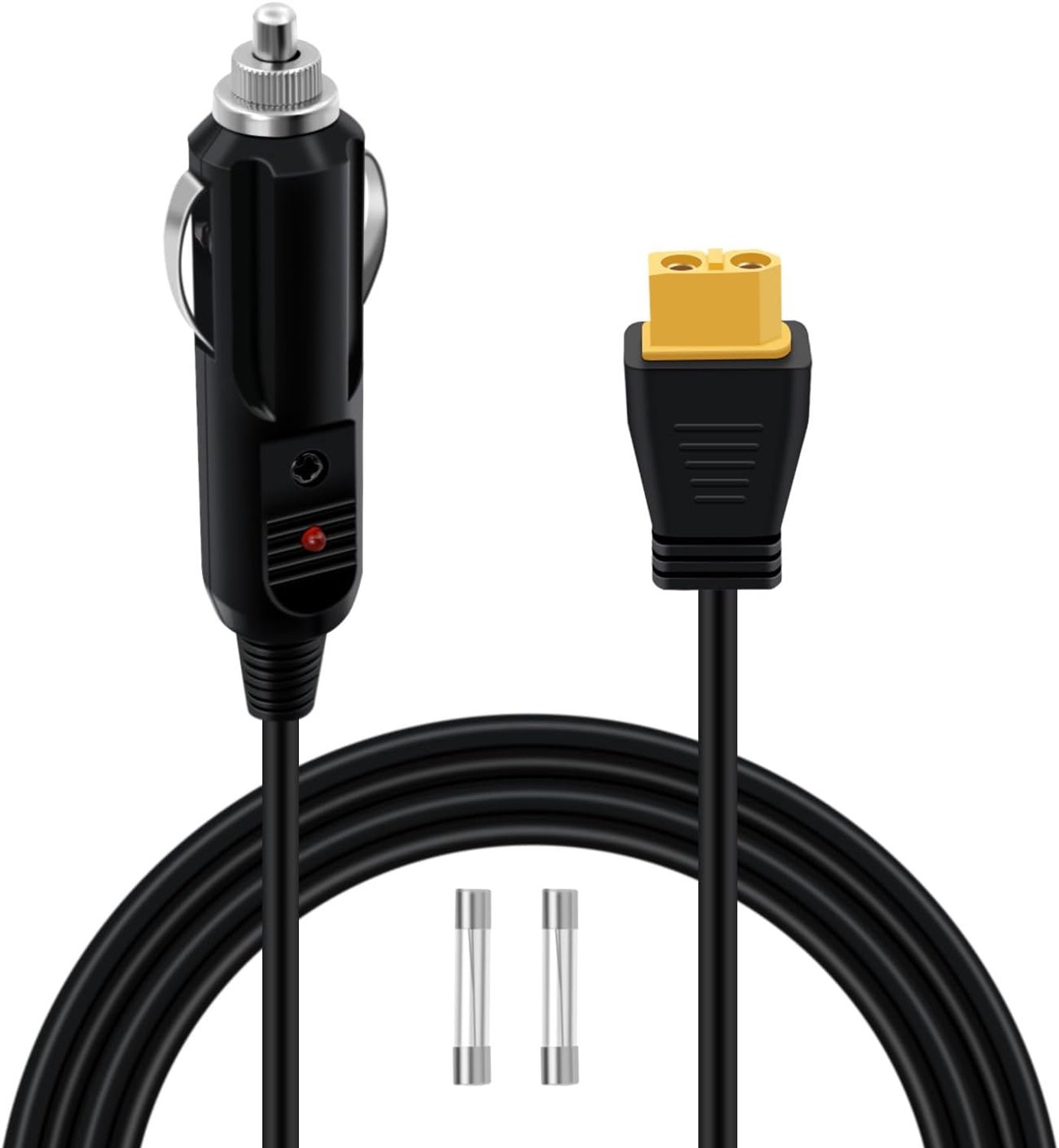 XT60 Cigar Turner 12V 24V 16AWG cable XT60 Cigar Turner with LED Indicator, Integrated Melt 15A for Solar Panels Car - ShopVlot