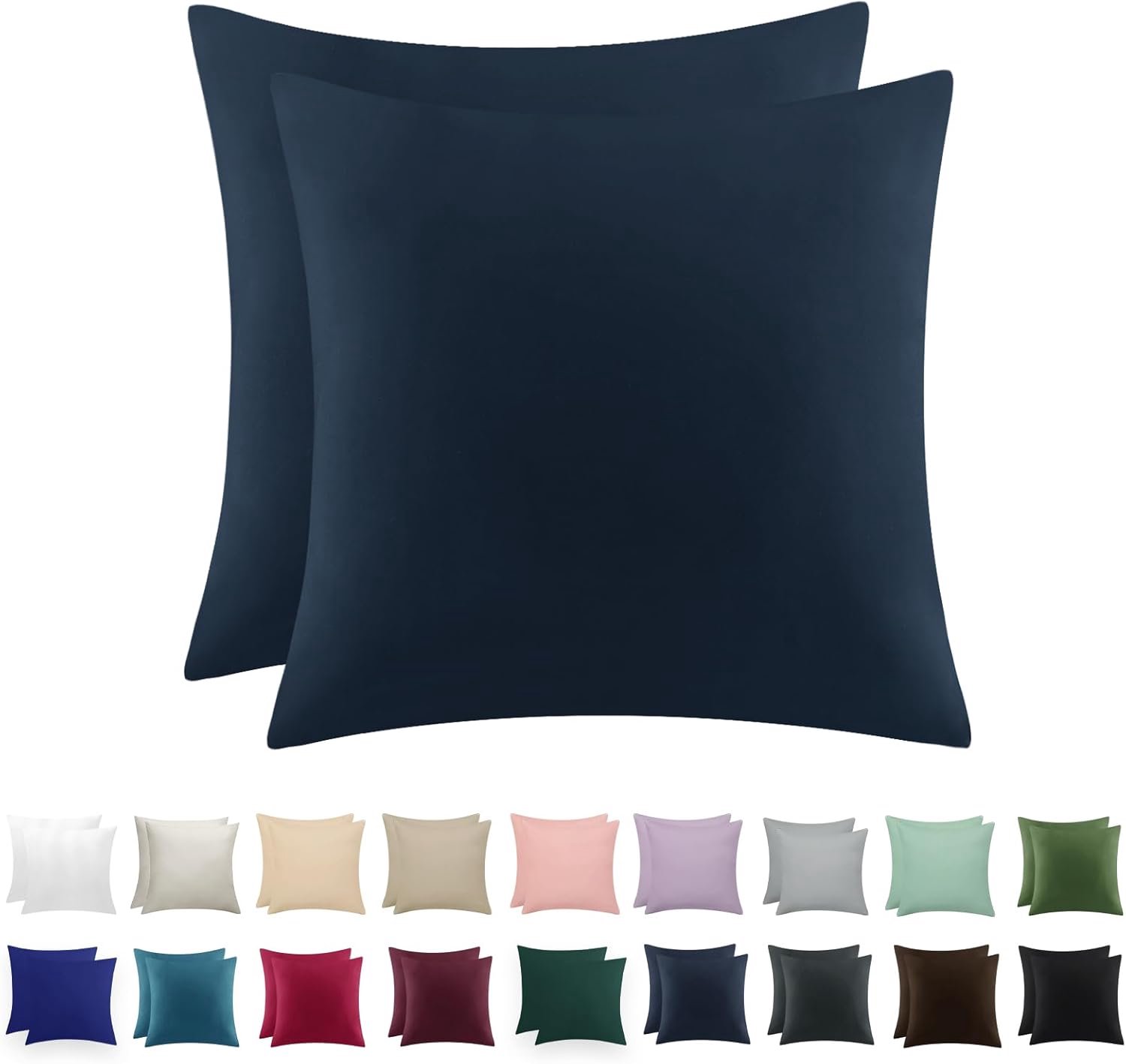 RUIKASI pillowcase 80 x 80 cm, pillowcase double pack pillowcase pillowcase, set of 2 pillowcases 100% microfiber, 80 - ShopVlot