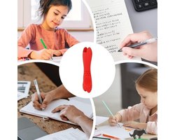 Ergonomische Pengrepen - Schrijfhulpmiddelen - Comfortabel Schrijven - Zachte Siliconen - 9.5 x 3.99 x 1.8 cm - Grijs