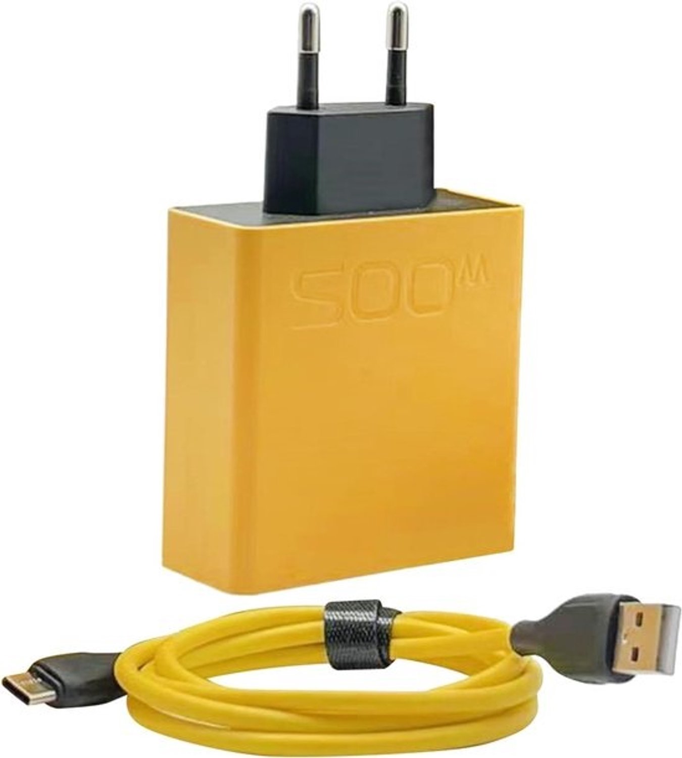 Oplaadblok - USB C Lader - Snel Apparaten Laden - 200 Watt Vermogen - Multi Poort - Geel