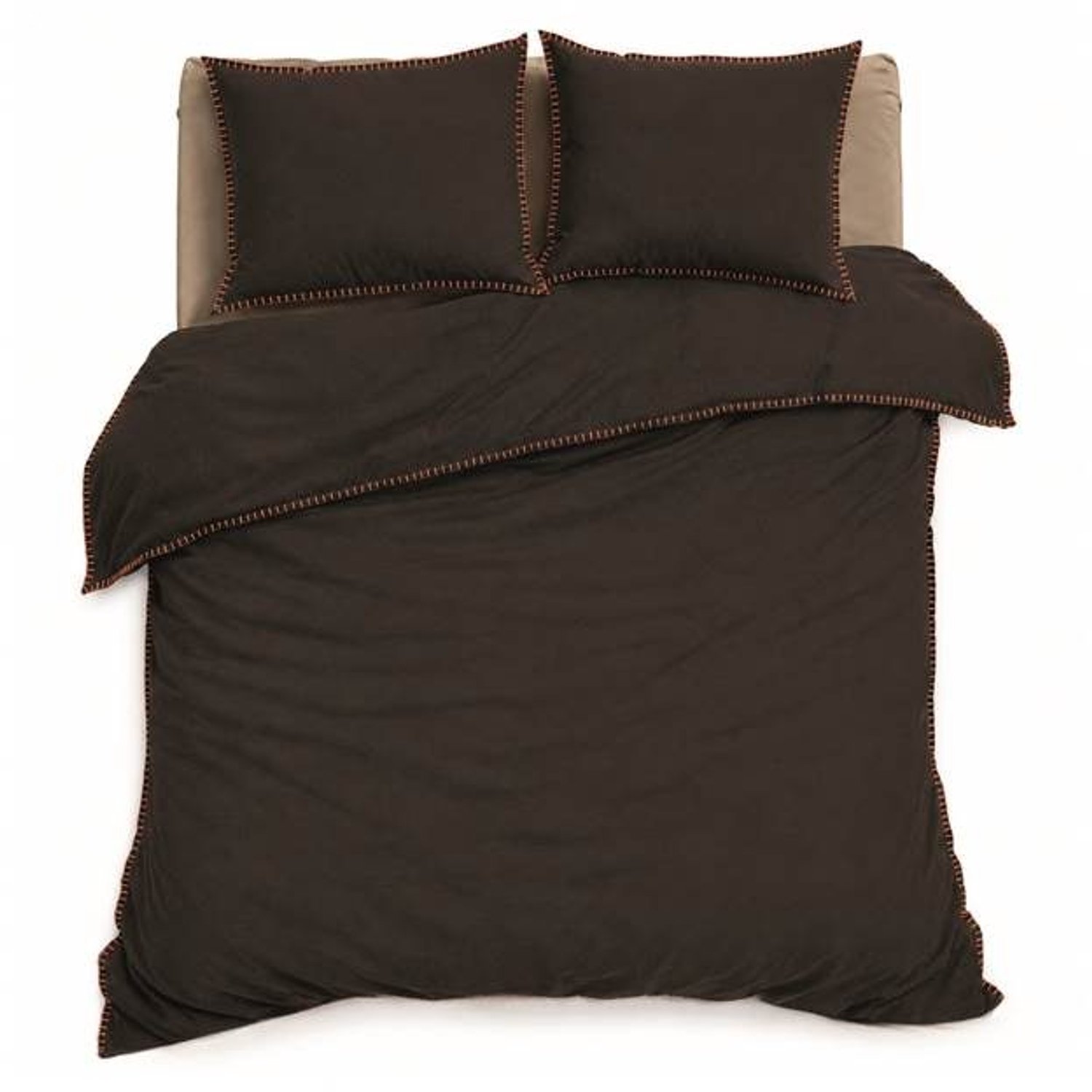 Romanette Visconti Dekbedovertrek - Lits-jumeaux - 240x200/220 cm - Bruin/Terra