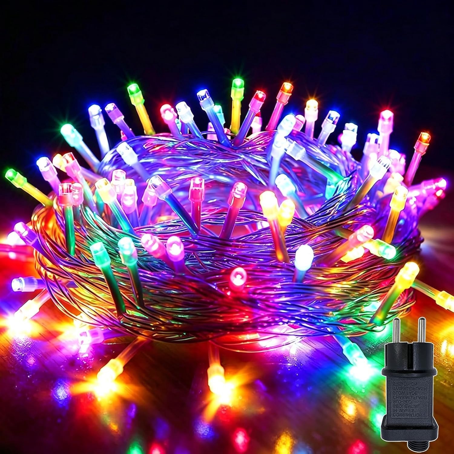 Lichtsnoer voor Buiten - Kleurrijk - 10 m - LED Lichtketting met Timer en Geheugenfunctie - Voor Decoratie binnen en buiten