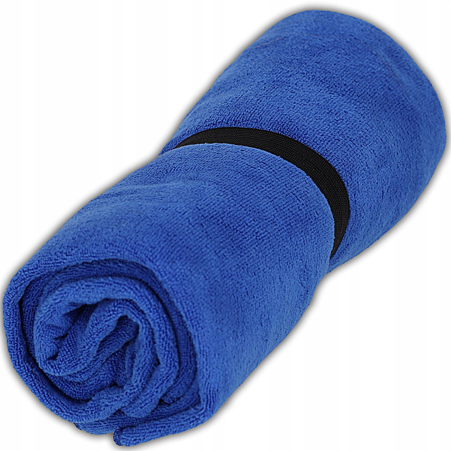 Sport Handdoek Microvezel Sneldrogend Blauw 60x160 cm met Elastiek
