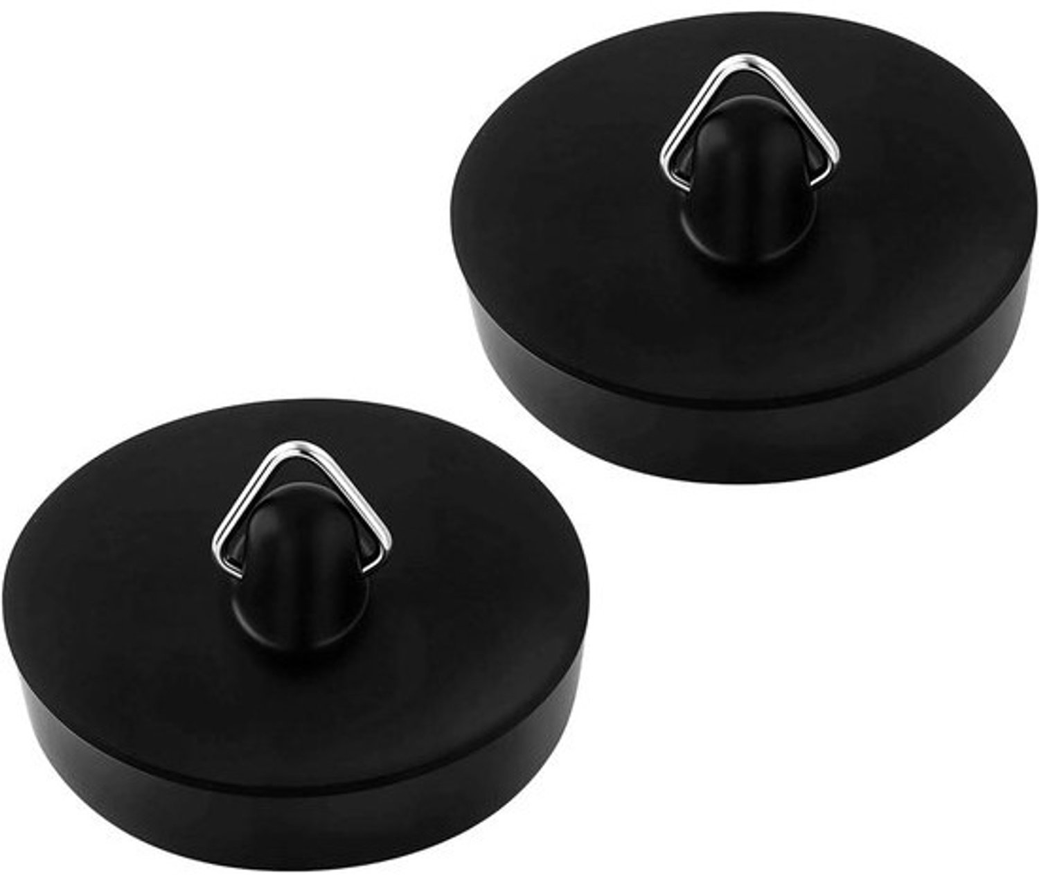Spoelbak Stopper - Afvoer Plug - Water Dicht Maken - Duurzaam Rubber - 46mm Diameter - Zwart