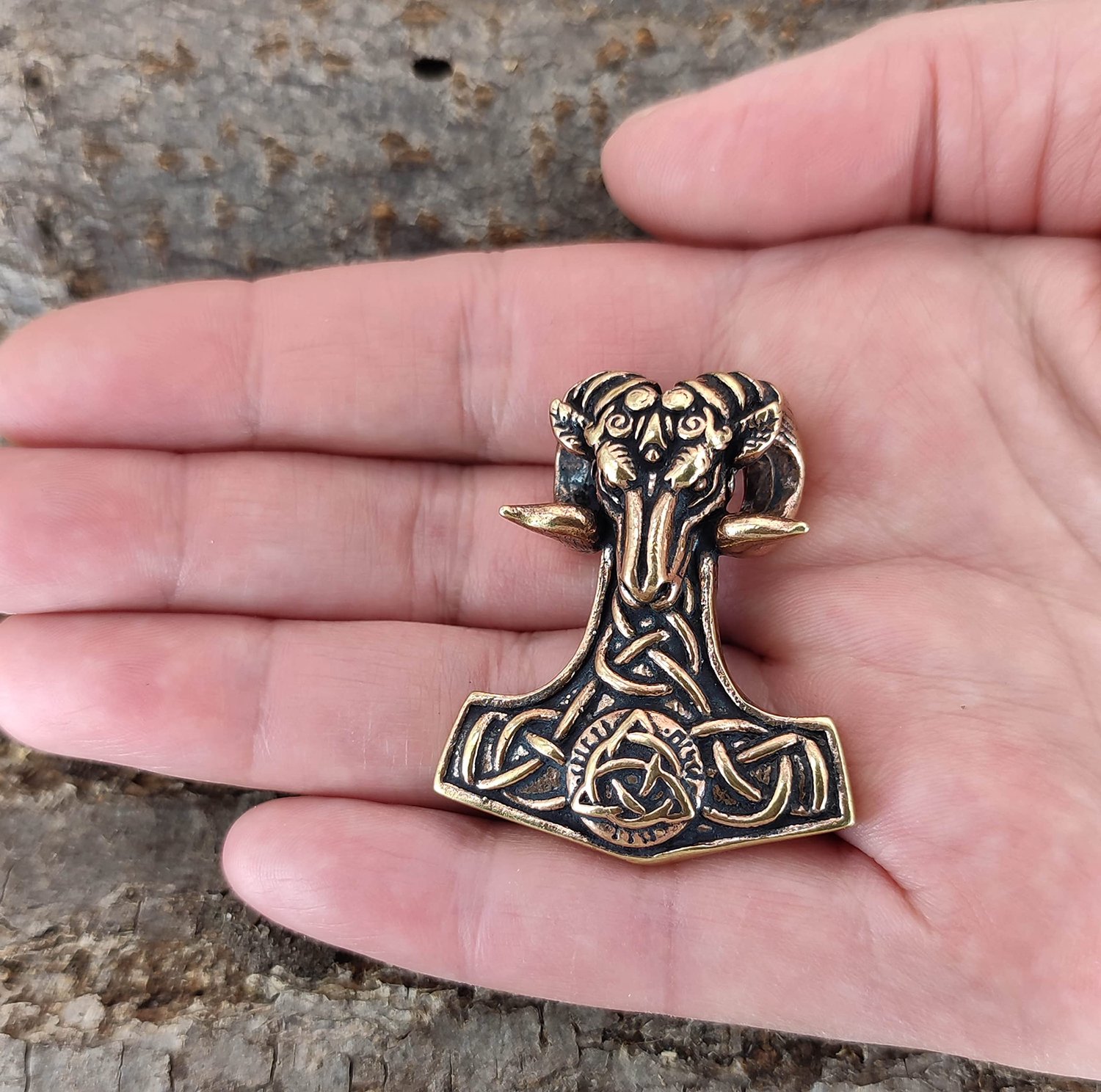 Hanger Thor's hamer van brons, br. 172, Brons - ShopVlot