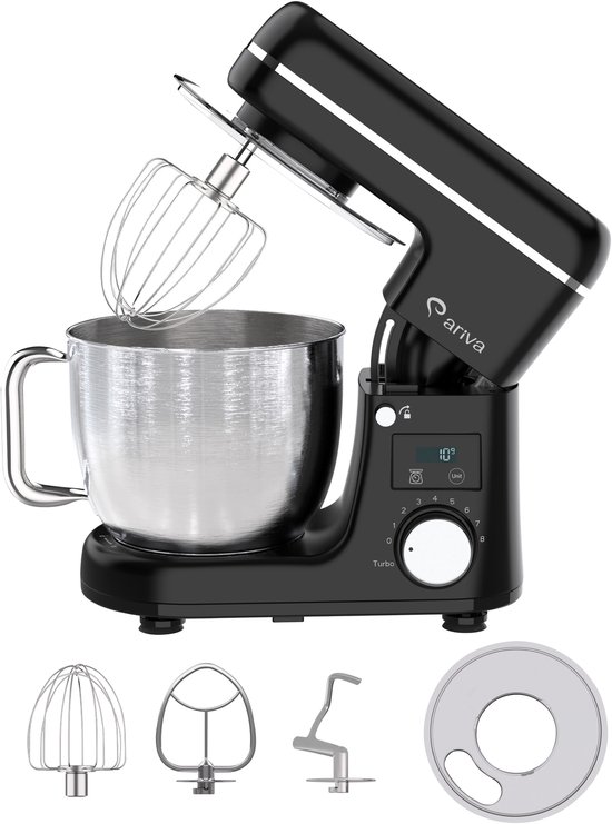 ARIVA-Keukenmachine-1500W-Met ingebouwde weegschaal-5 Liter-8 Snelheden-Keukenrobot-Keukenmixer van Ariva — afbeelding 5