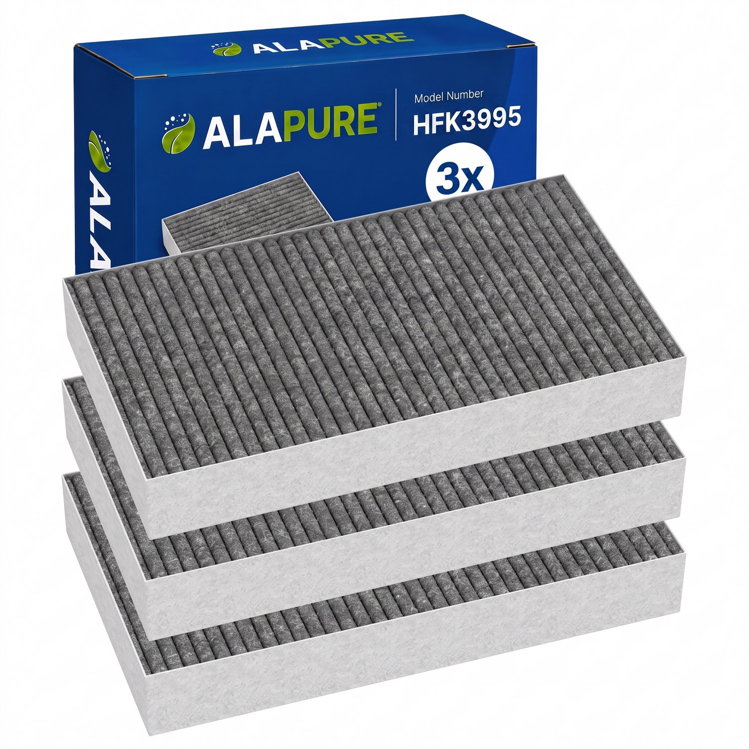 3x Alapure 3995 Compatibel met Miele Koolstoffilter D29 / 11292130
