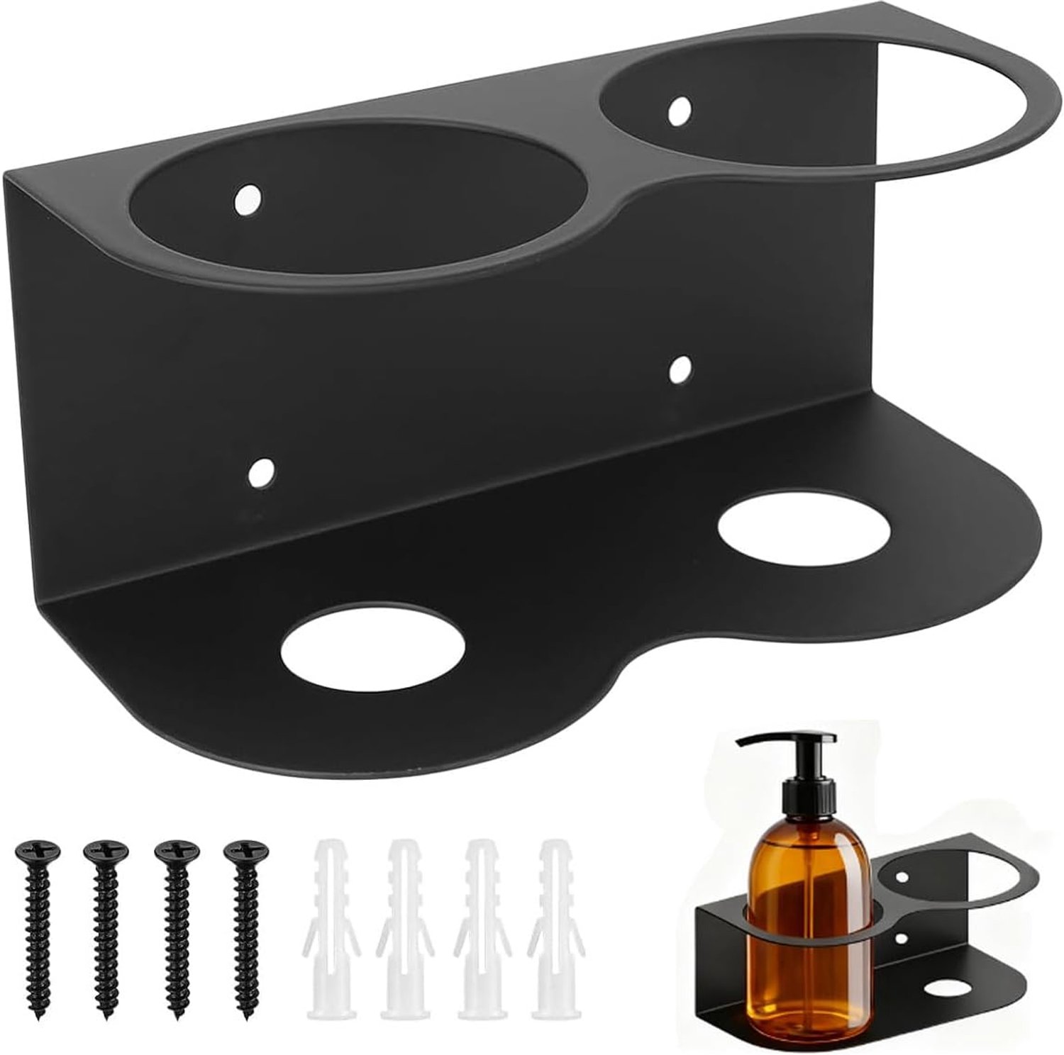 Spuitfles houder - wandmontage met 4 bevestigingspunten - ruimtebesparend - ideaal voor werkplaats en garage - ShopVlot