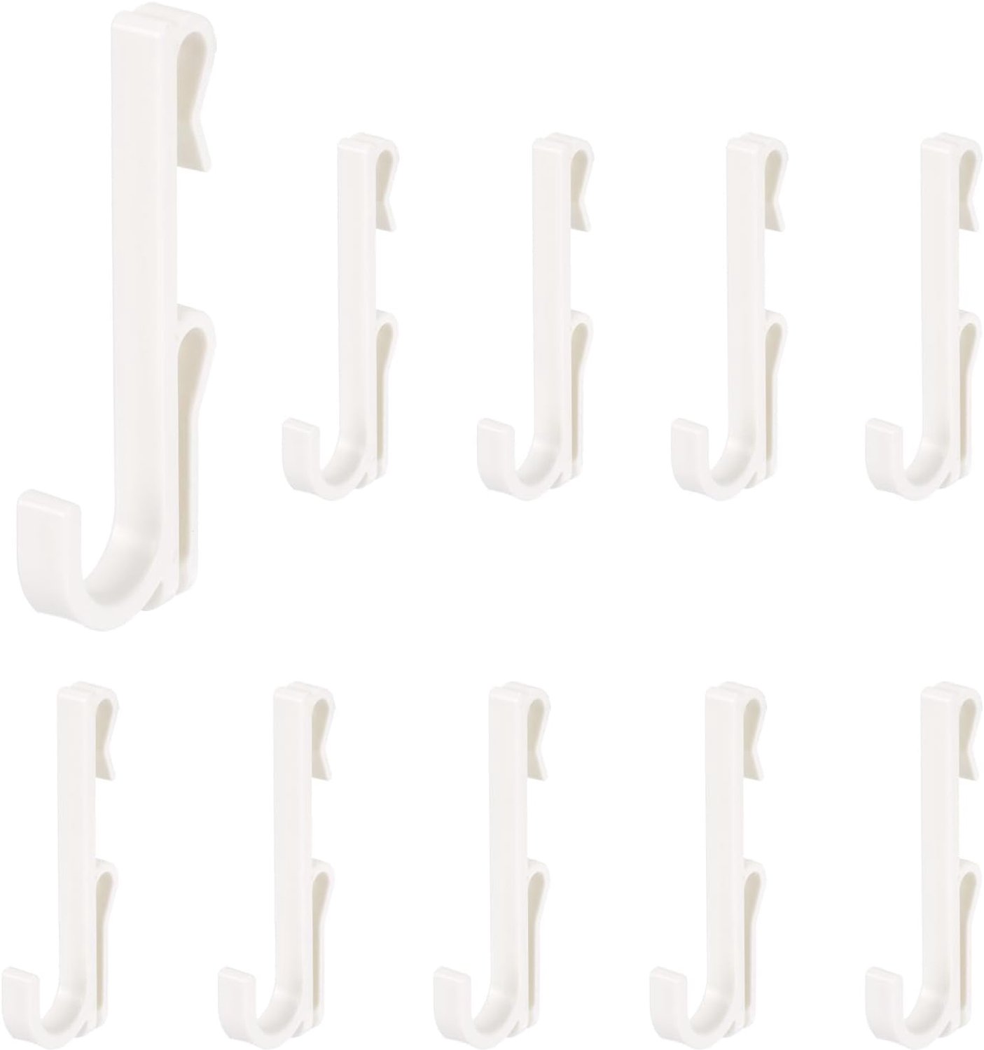 Wandhaken 10 stuks - 28 cm - kunststof - ideaal voor garage en magazijn - ShopVlot