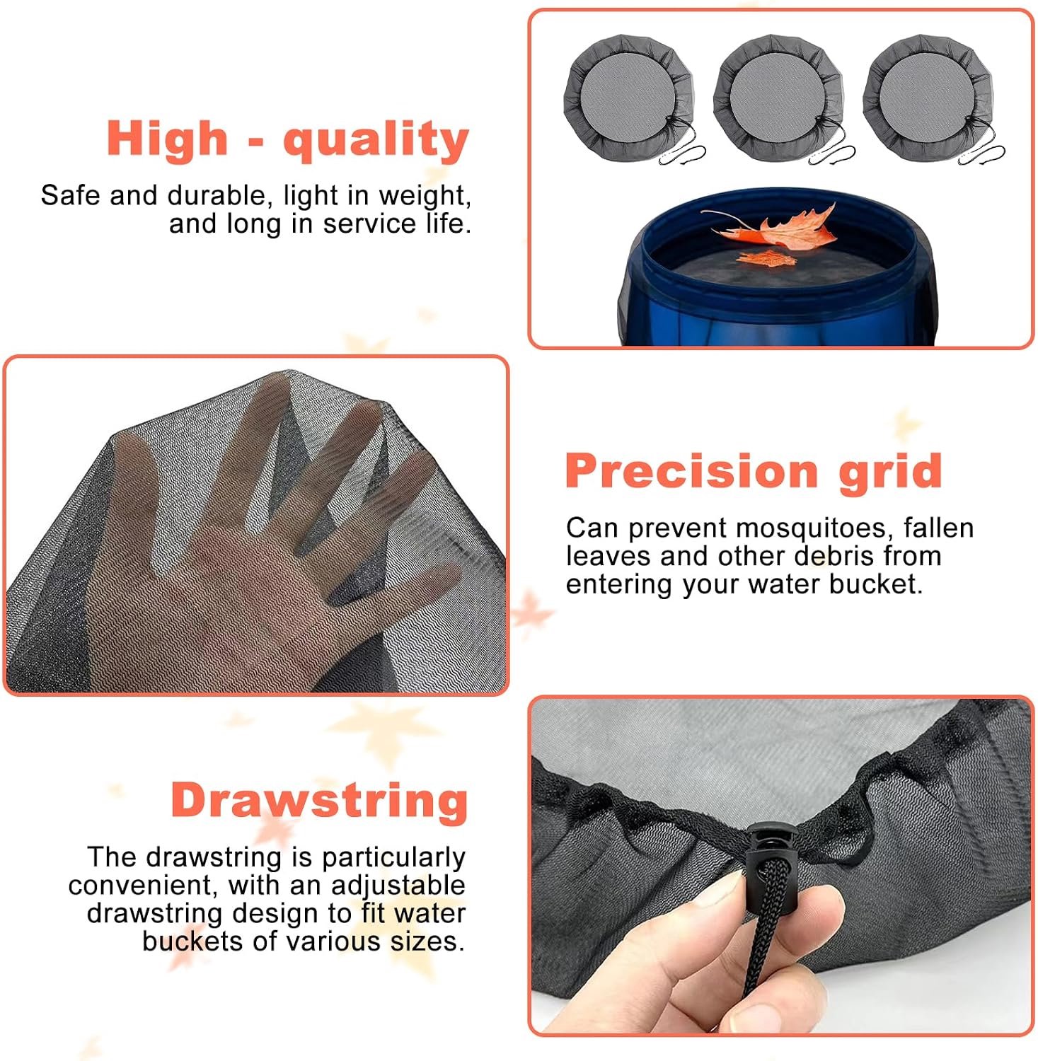 Regentonnet 3-pack - Premium polyester - Voor optimale waterfiltratie - Duurzaam en effectief - ShopVlot