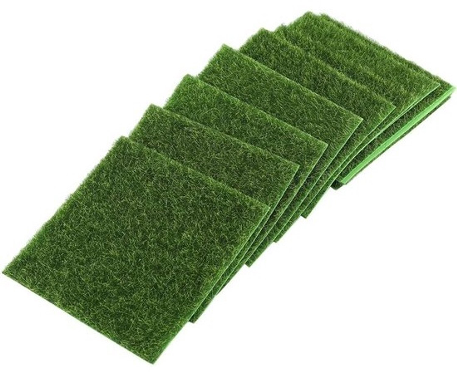 Kunstgras Tapijt Set van 10 Stukken voor Tuin en Micro Landschap Decoratie in Huis