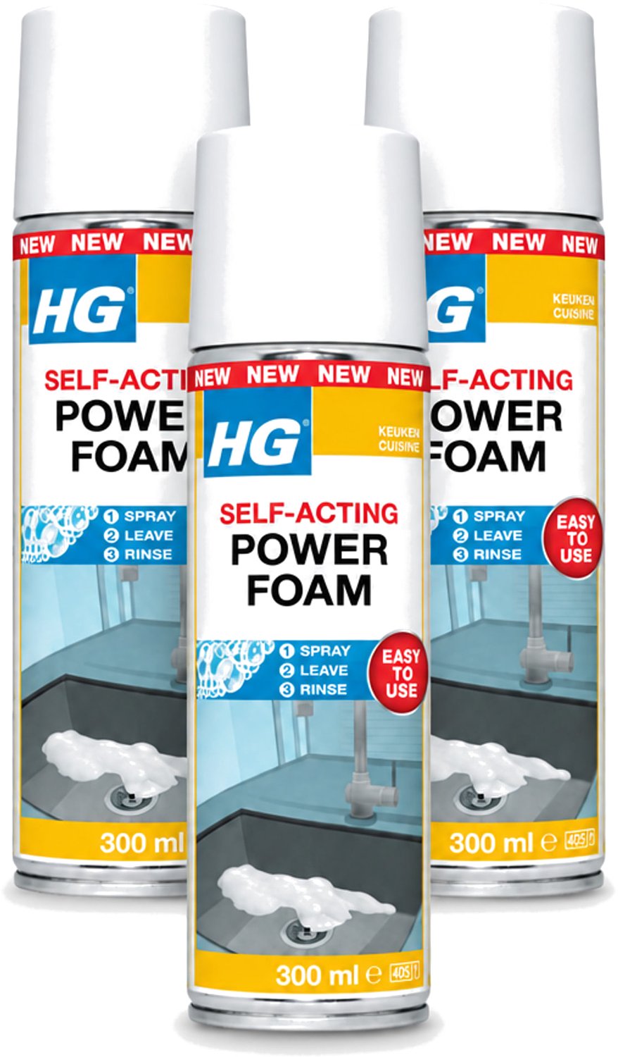 3 x HG - Power Foam Keuken - Vetoplossende Spray - 300 ml - Voordeelverpakking - 3 stuks