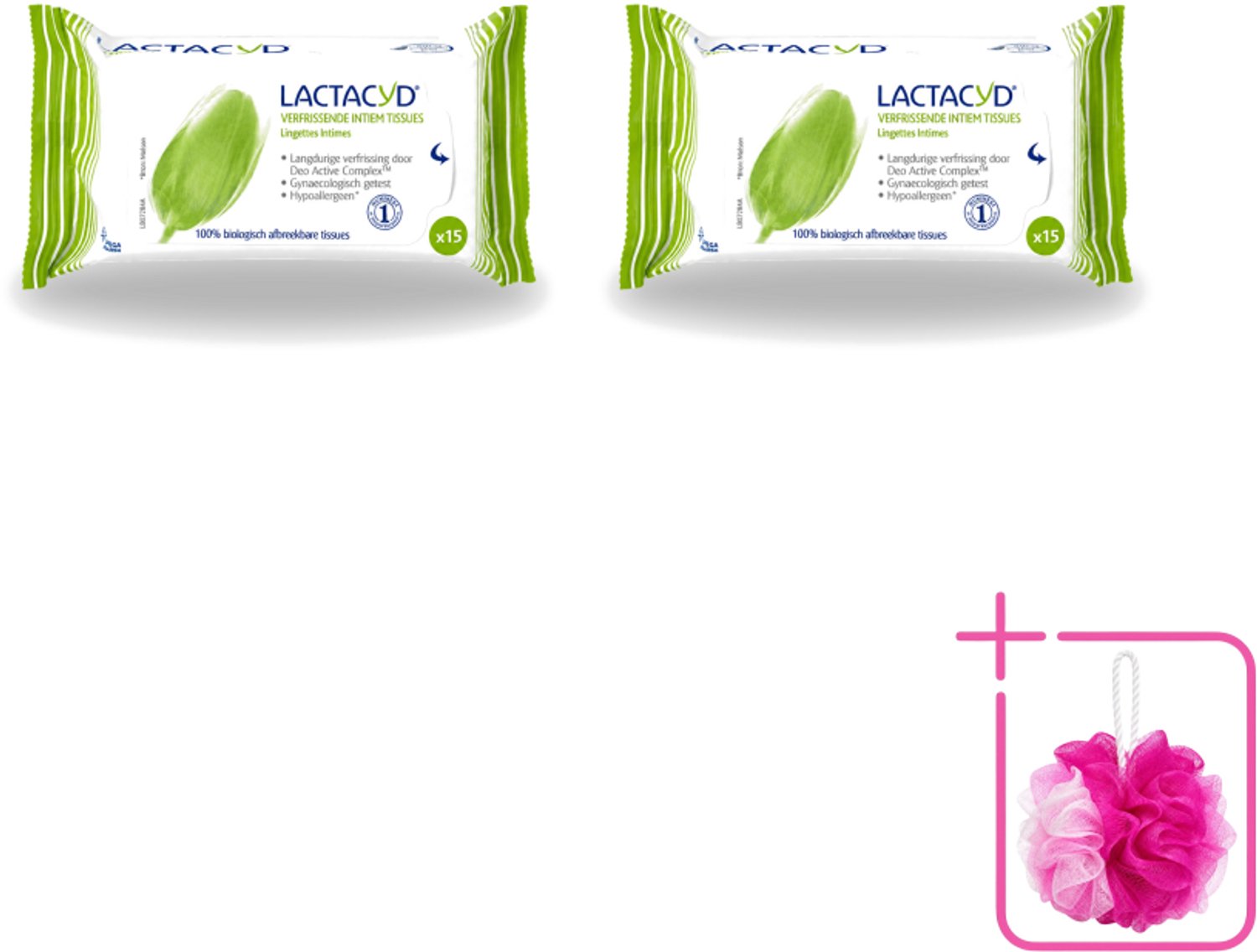 2 x Lactacyd - Intieme Doekjes - Verfrissend - Zeepvrij - Biologisch Afbreekbaar - 15 Doekjes - Bulkverpakking - Intieme doekjes - Verfrissend