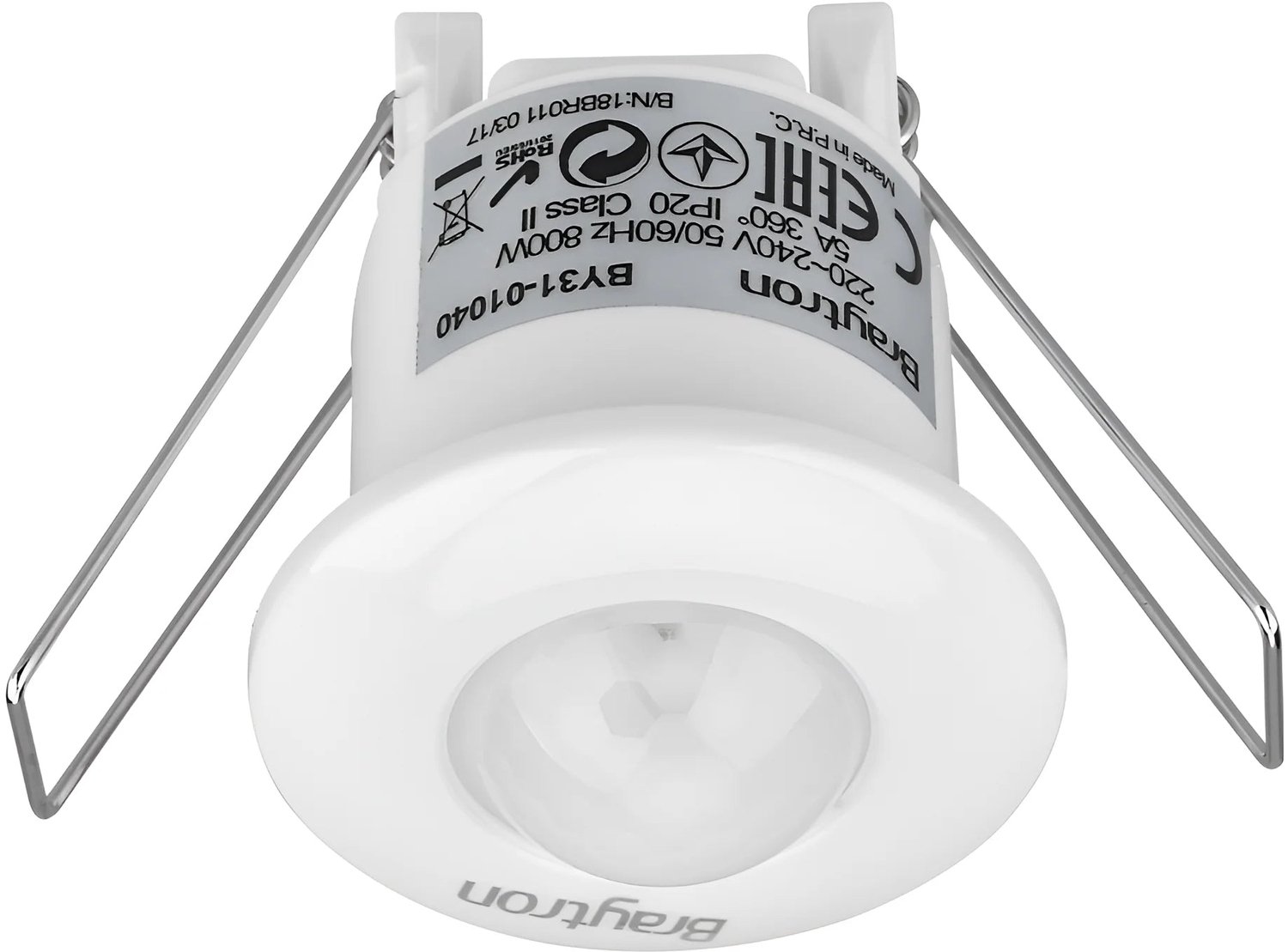 Braytron 360⁰ Inbouw Motion Sensor Bewegingssensor  Voor binnen IP20 Wit 800W