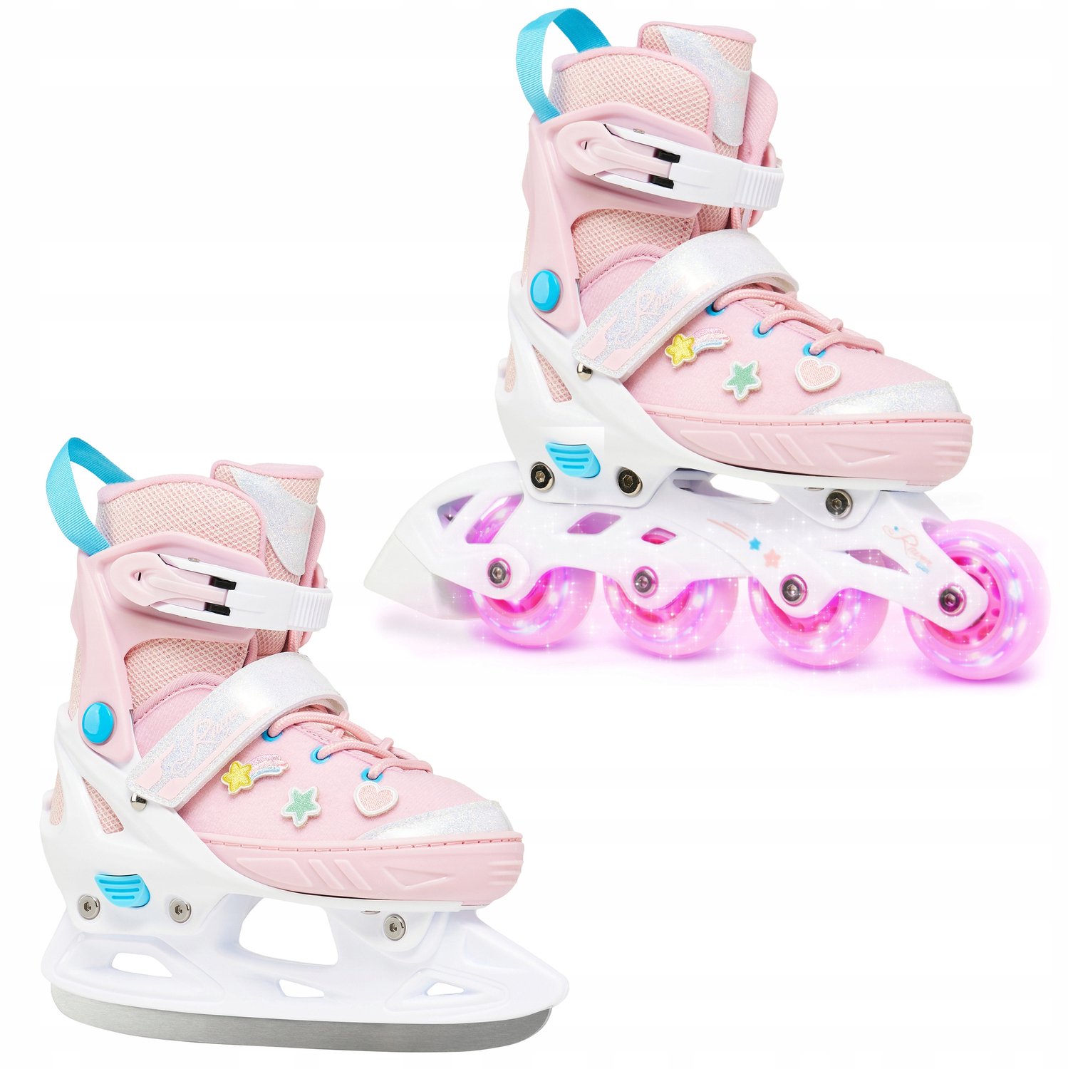 RAVEN Lilly 2-in-1 schaatsrolschaatsen met LED wielen