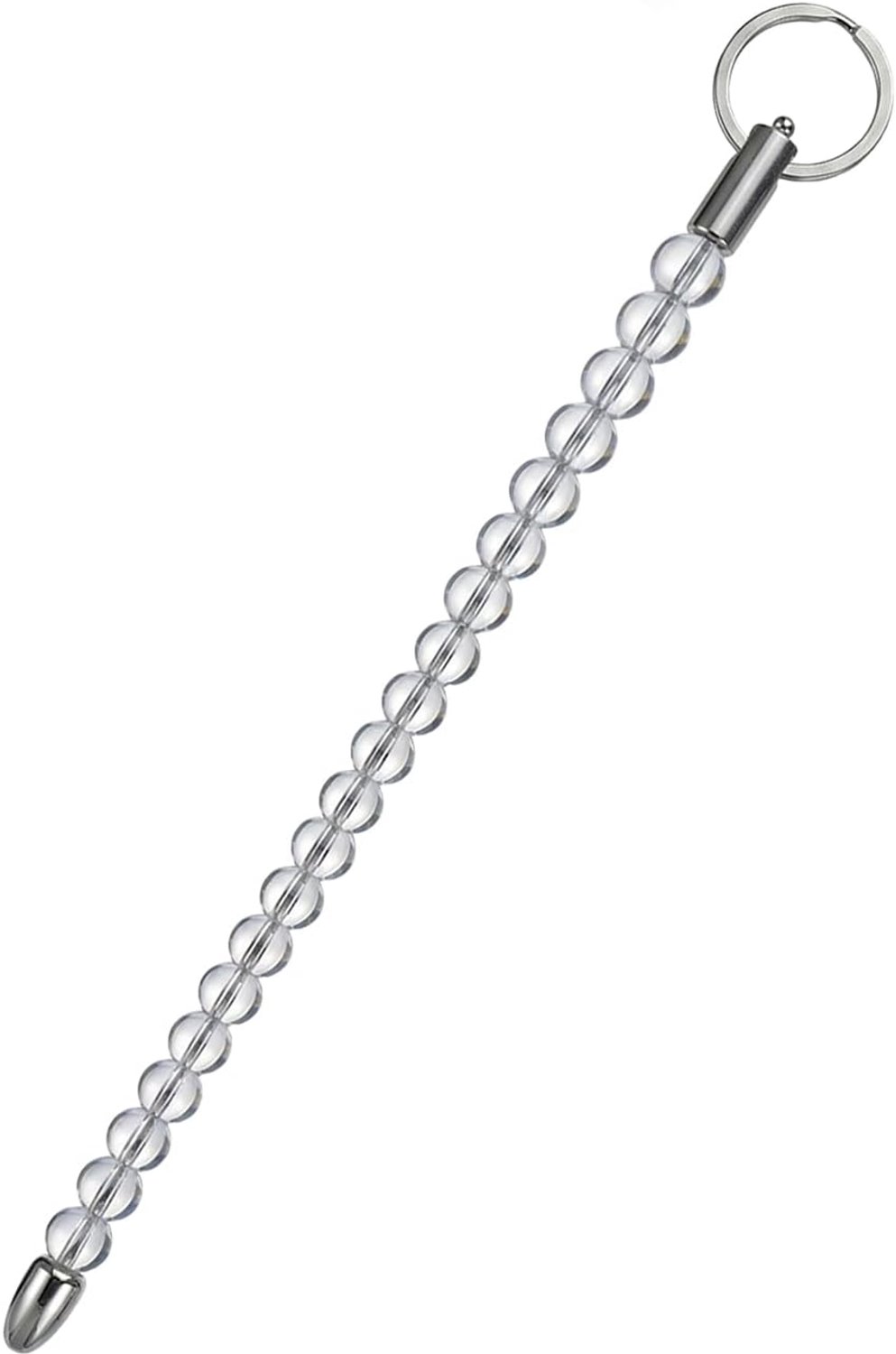 Urethrale klank voor mannen 12mm - RVS urethrale dilator - Transparante parelstructuur - Voor comfortabel gebruik - Homevero