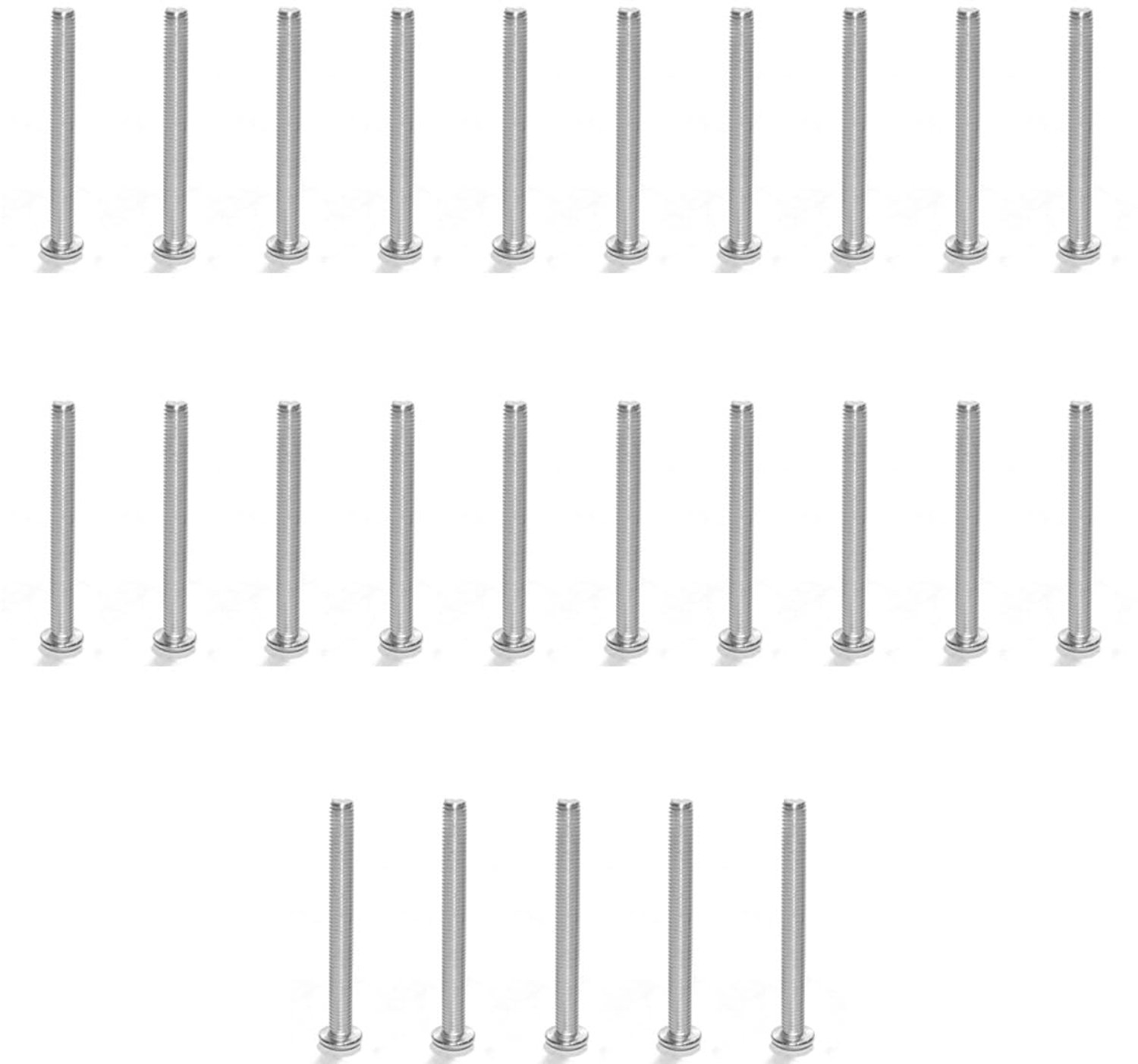 Paddenstoelschroeven 25 stuks - M5 x 50 mm - roestvrij staal - voor industriële installaties - Vemera