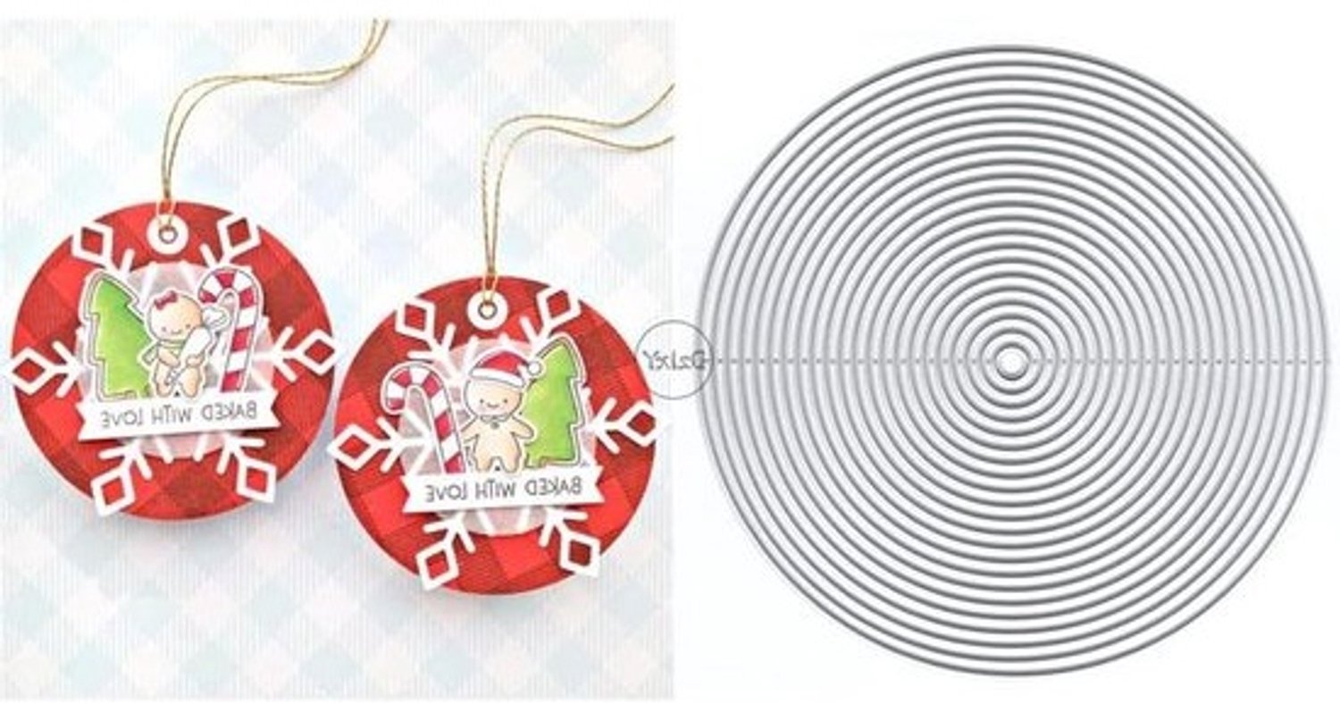 Metalen Snijmallen - Papier Stansen - Kaarten Maken - Ronde Border Design - 10 cm - Zilver