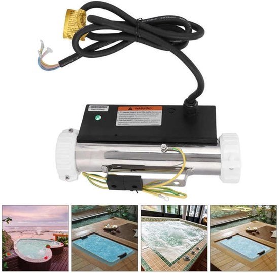 Badverwarmer - Thermostaat Circulatie - Water Temperatuur - Constant Verwarmen - 3KW - Zilver
