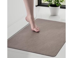KAZOLEN Badmat, antislip, wasbaar, 40 x 60 cm, super absorberende badmat, zacht, badkamertapijt, dunne badmat voor - ShopVlot
