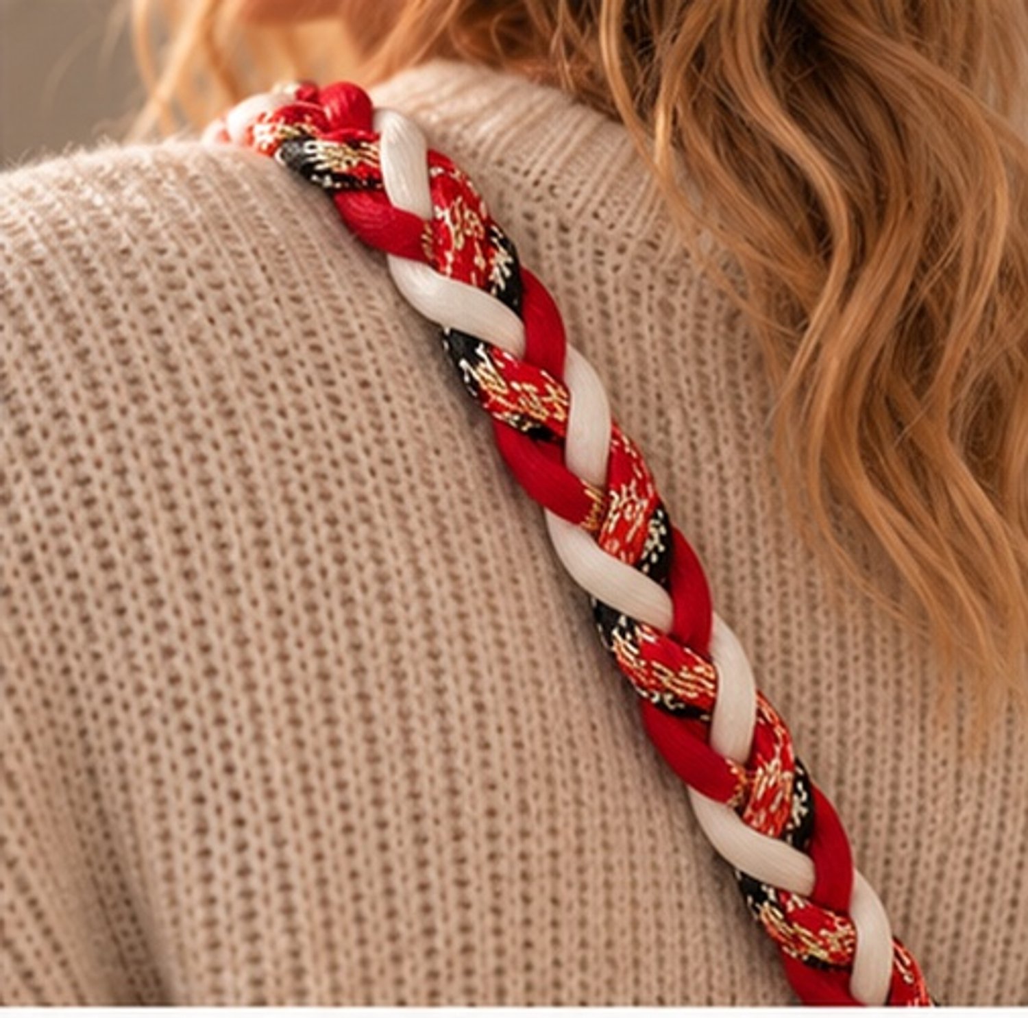Telefoonkoord Crossbody - Telefoonketting Gevlochten - Koord voor Telefoonhoesje - Rood - 118 cm