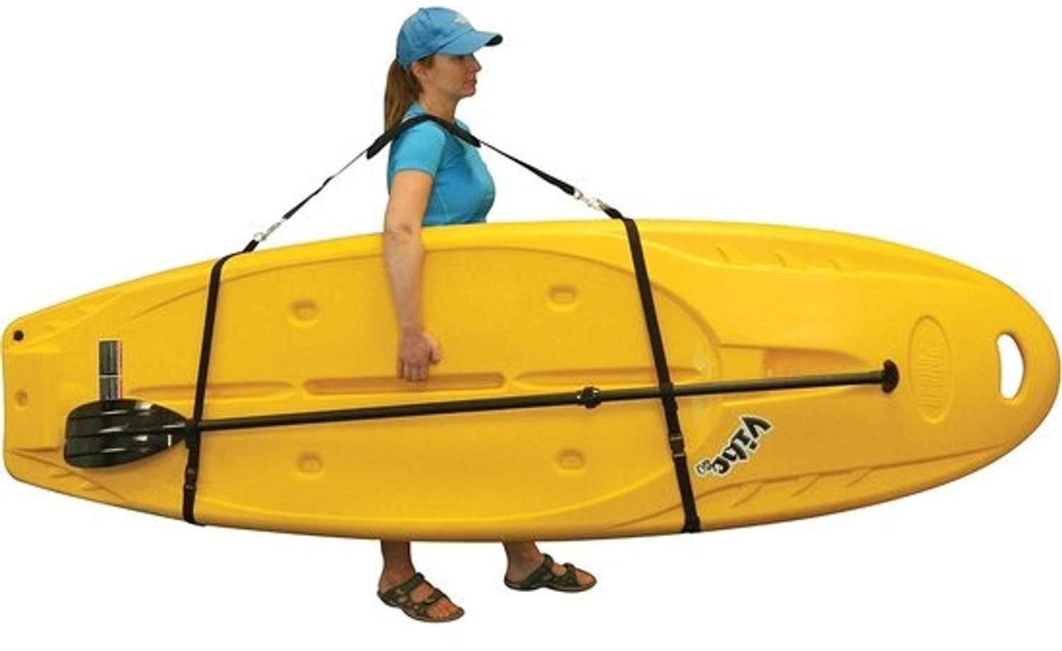 Draagband SUP Kayak - Schouderband Board - Vervoeren Water - Padded Verstelbaar - One Size - Zwart