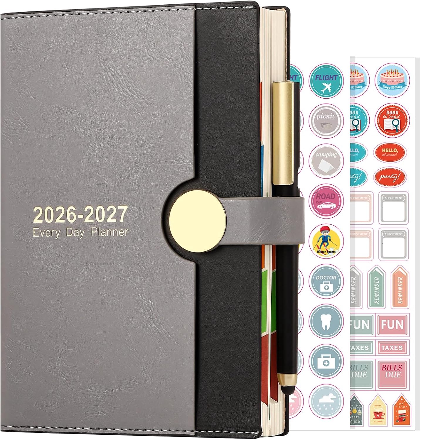 Academische kalender 2026-2027, A5, pagina per dag, augustus 2026 tot augustus 2027, 13 maanden dagplanner, harde - ShopVlot
