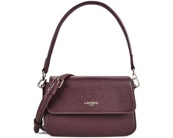 LACOSTE Leren schoudertas Champs-Élysées Flap Crossover Bag Oxalis donkerpaars