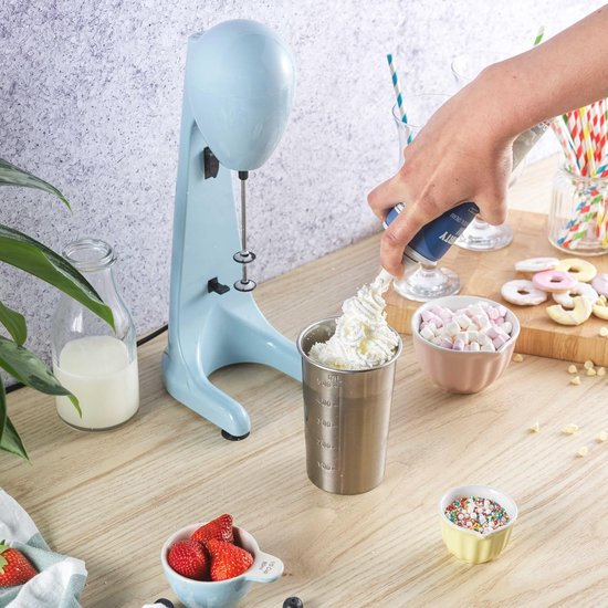 QEVA Milkshake Machine - Blender - Smoothiemaker - Blauw - 15cm x 14cm x 38cm van QEVA — afbeelding 2
