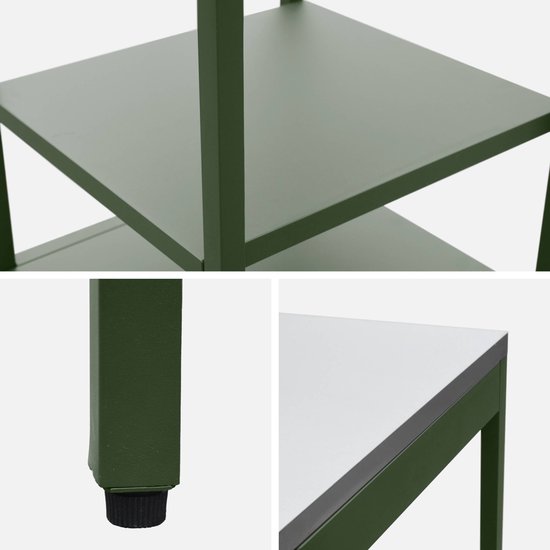 sweeek - Buitenkeukenmodule 2 planken staal 49x49x87,5 cm - naxos van Sweeek — afbeelding 2