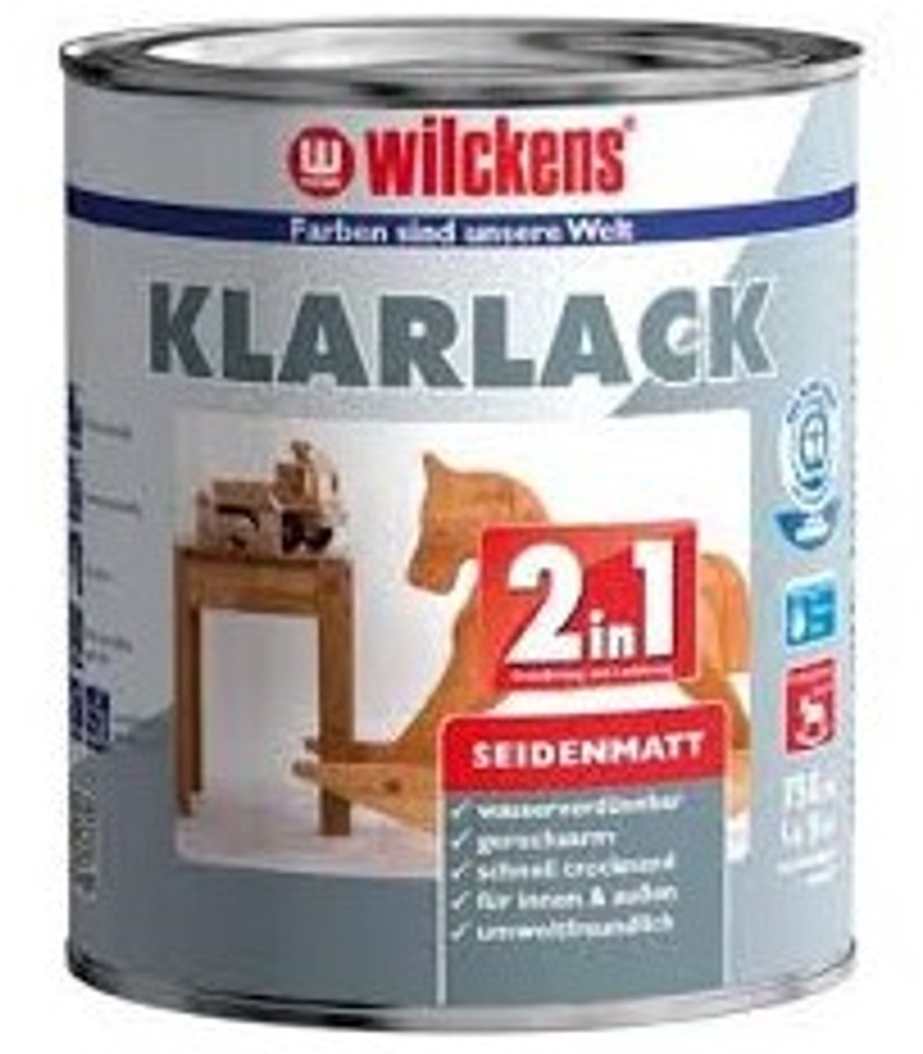 Wilckens Blanke lak Acryl Kleurloos 0,125 L Zijdeglans