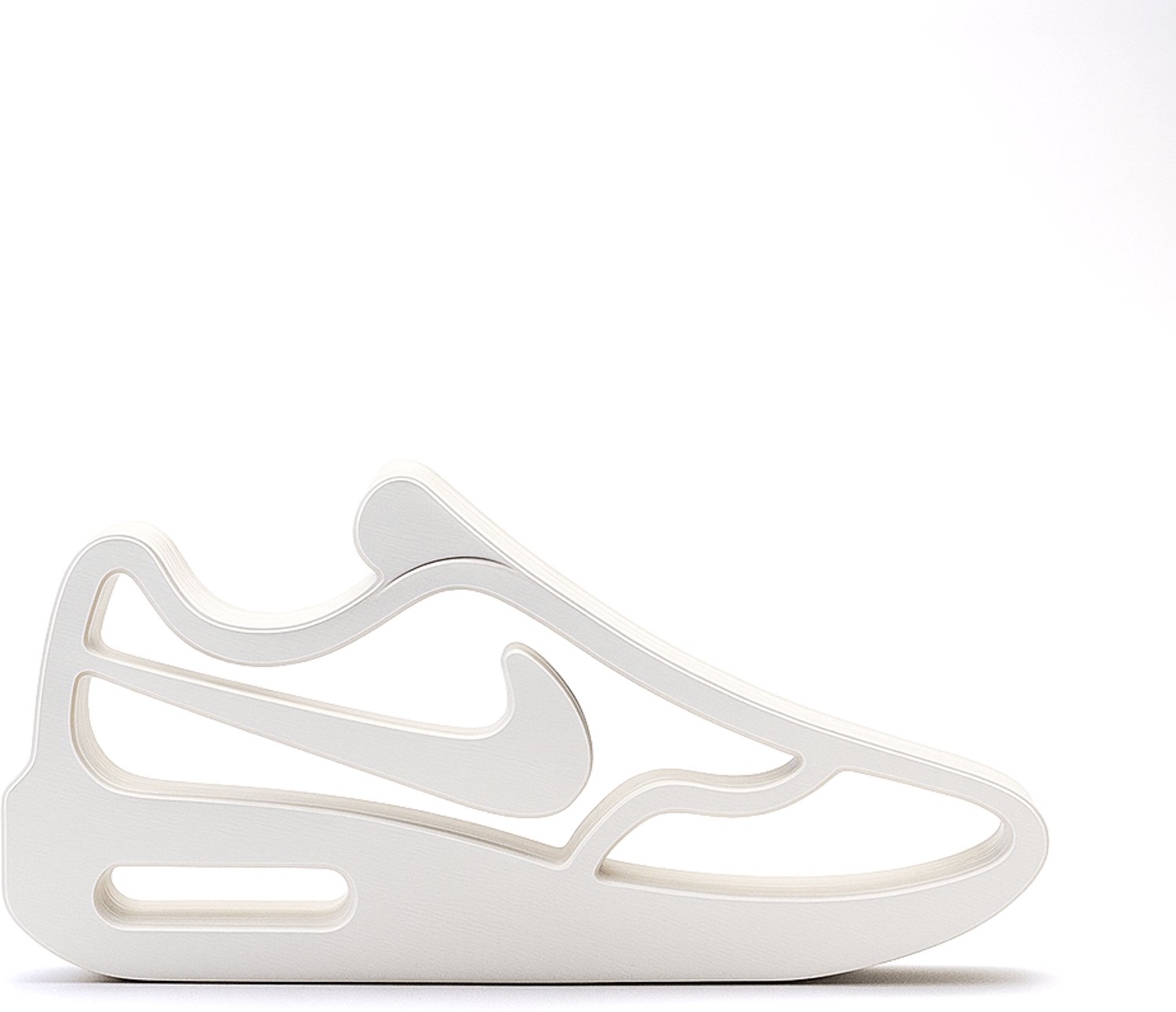 Sneakerdecoratie - sportsneaker - wit - 20 cm breed
