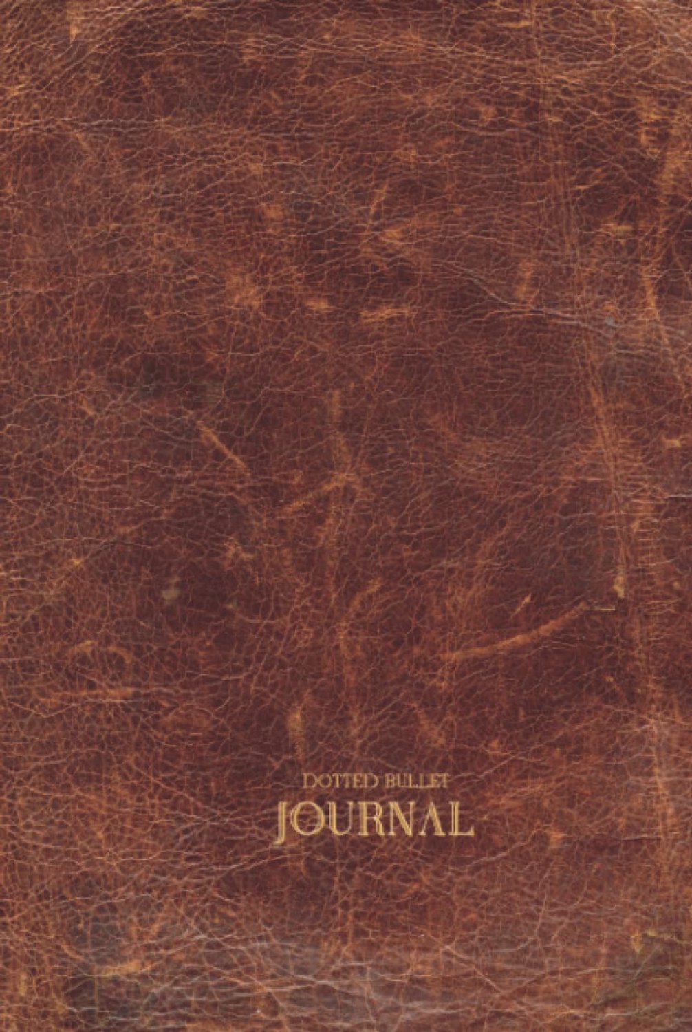 Dotted Bullet Journal for planning and organizing BRWN: Brown leather look cover - ShopVlot