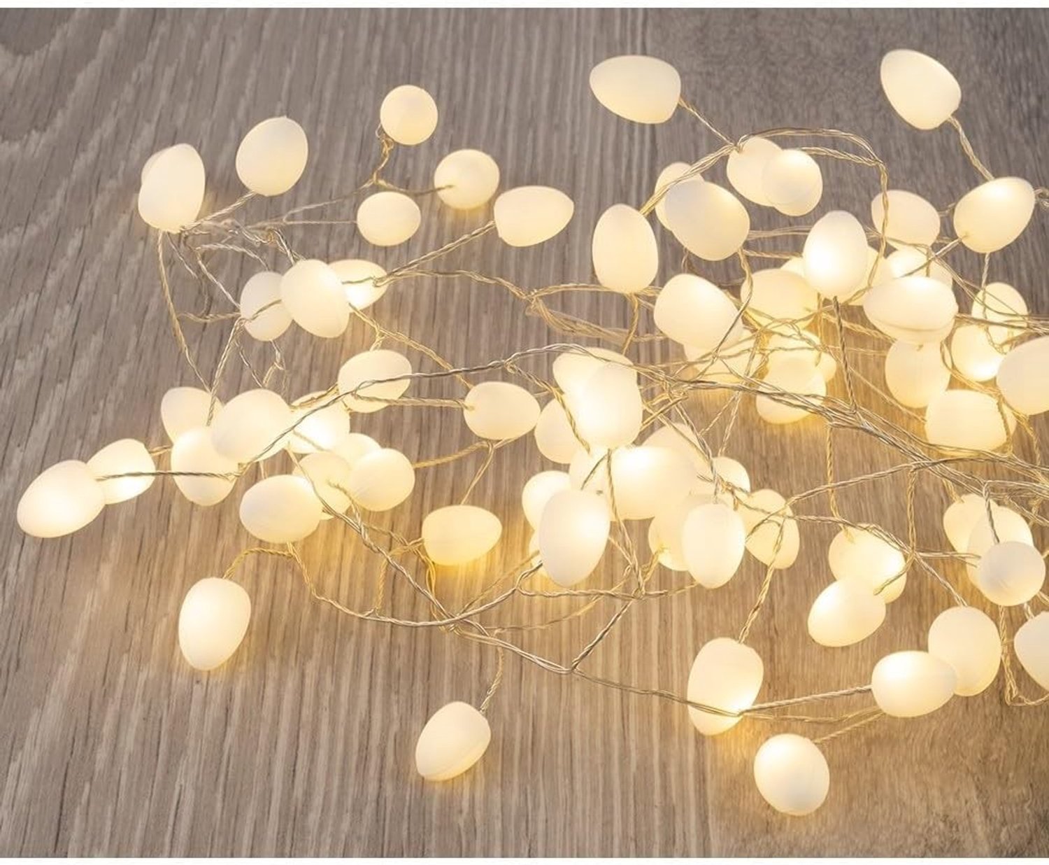 Lichtsnoer - Warm Wit - 2,95 m - 100 LEDs met Witte Knoppen en Timerfunctie - Voor Decoratie en Creatieve Projecten
