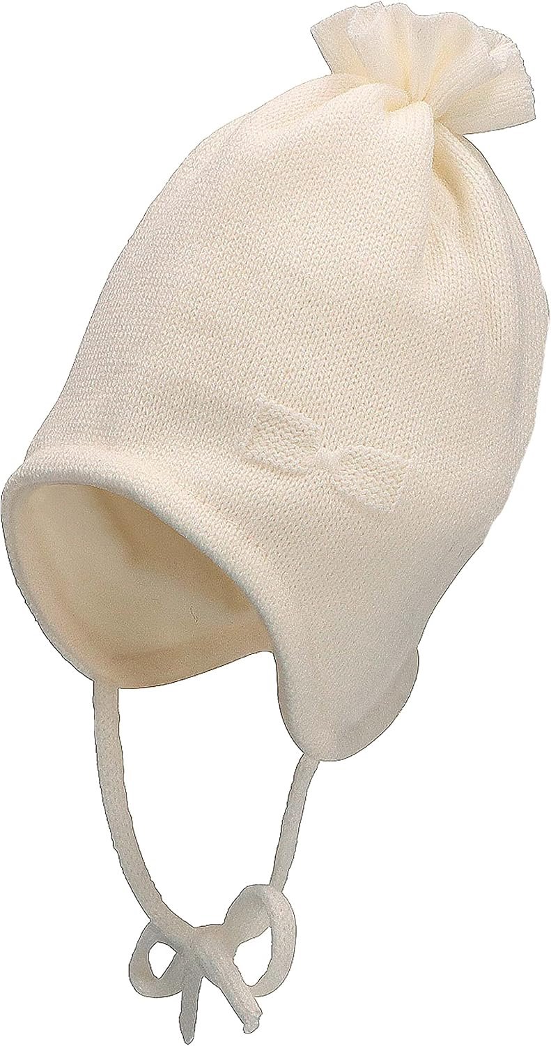 Sterntaler Gebreide Baby Muts met Strik en Oorwarmers