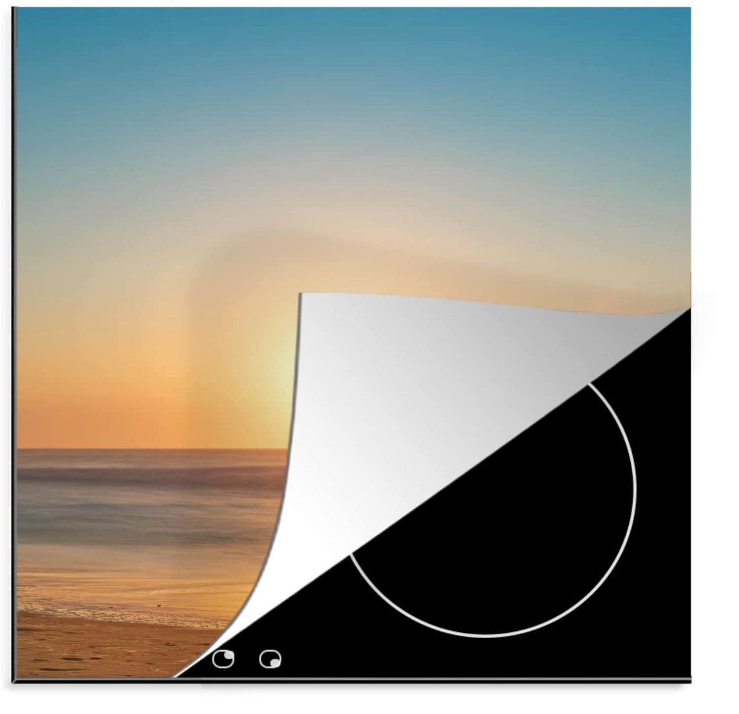 Inductiebeschermer - Inductie mat - Vinyl - Zee - Kleuren - 78x78cm
