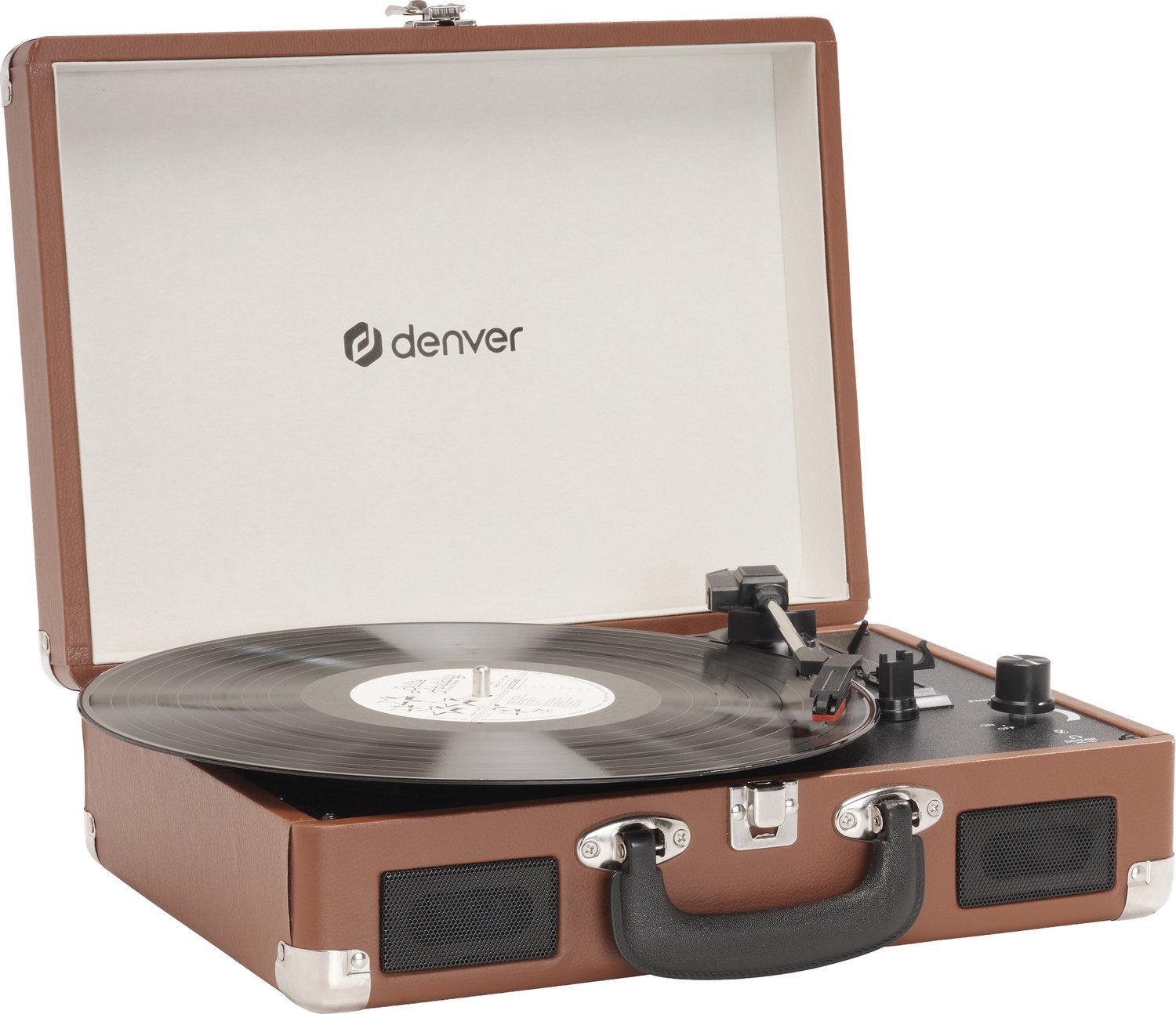 Denver Platenspeler - Ingebouwde Speakers - Incl. PC Software - Auto-stop - Retro - VPL120 - Bruin