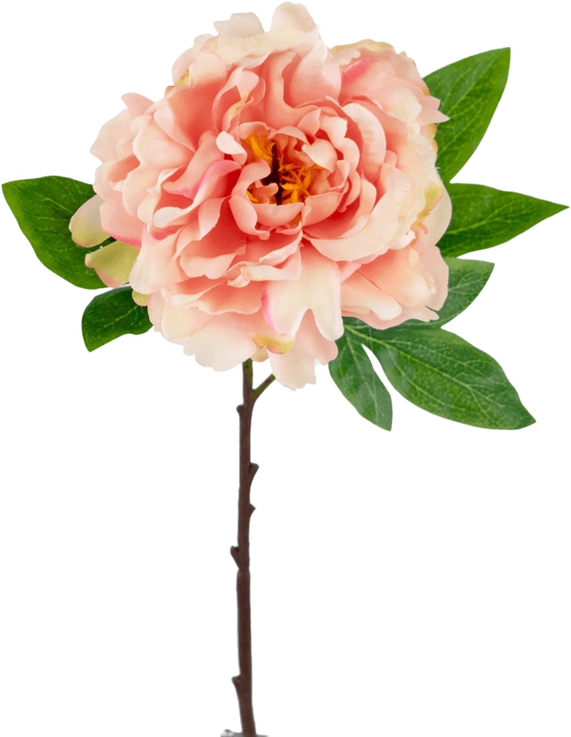 Easyplants | Kunstbloem Pioenroos 61 cm zacht roze | Zijde | Nepbloemen | roze | Onderhoudsvrij | Kant-en-klaar